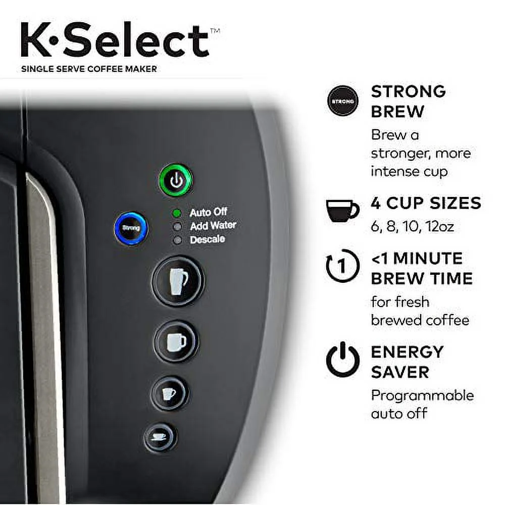 Keurig K-Select Single-Serve K-Cup Pod Coffee Maker, Matte Black