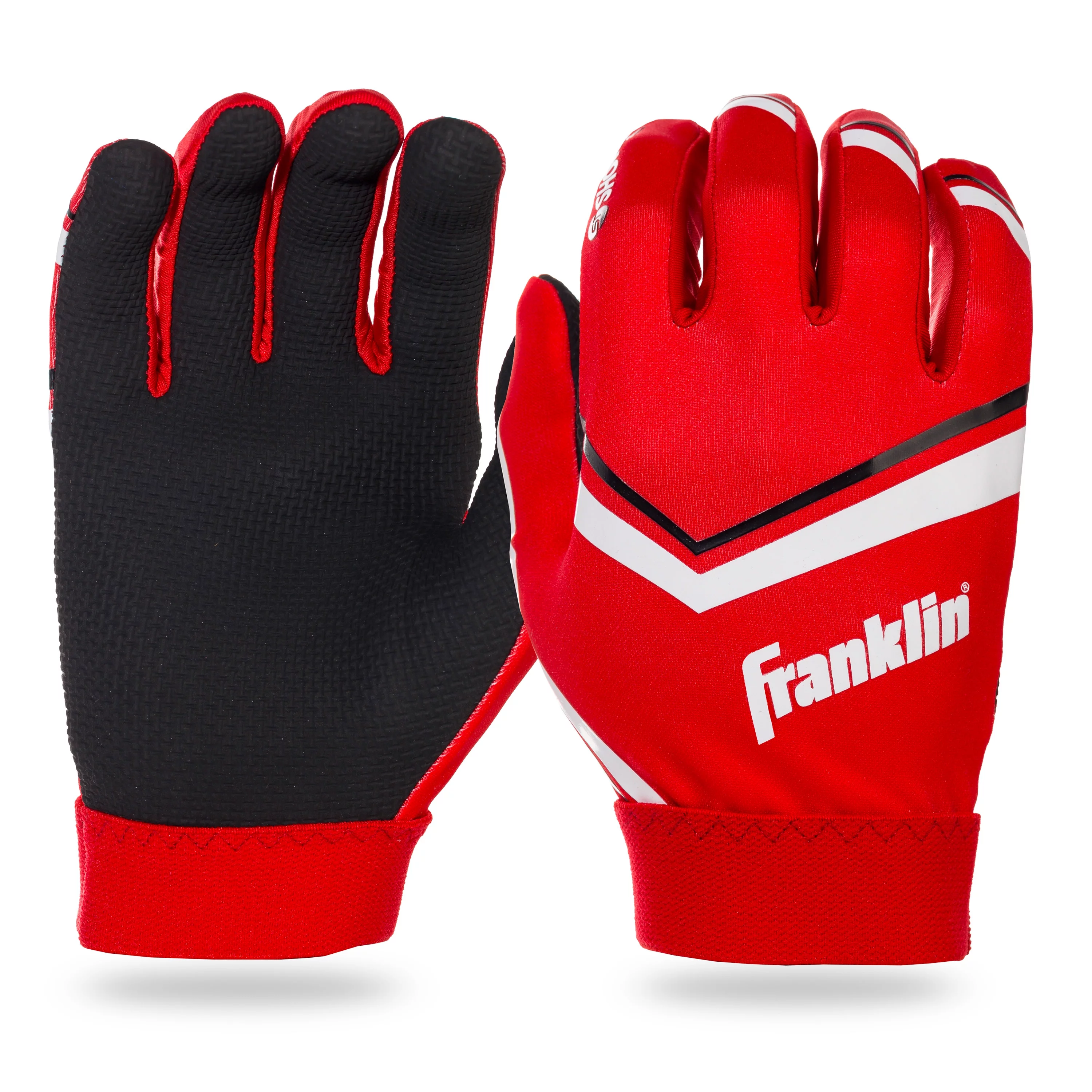 Franklin Sports Youth Football Receiver Gloves – Shoktak Youth Gloves – Kids Football Gloves – High Grip Football Gloves – Royal – Youth Large