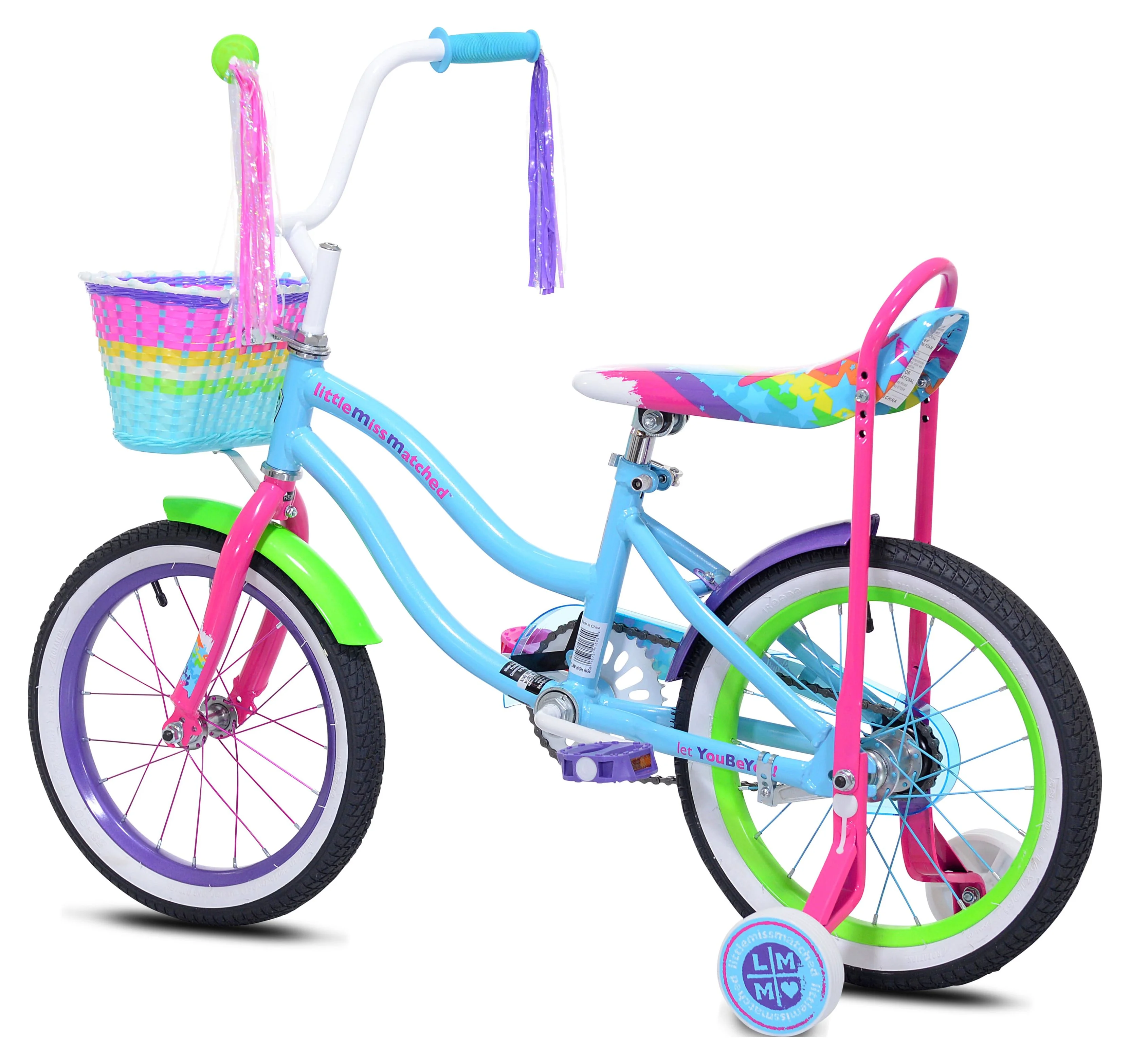 Kent Bicycles 16″ Little Missmatched Hise Rise Bicycle, Blue and Green