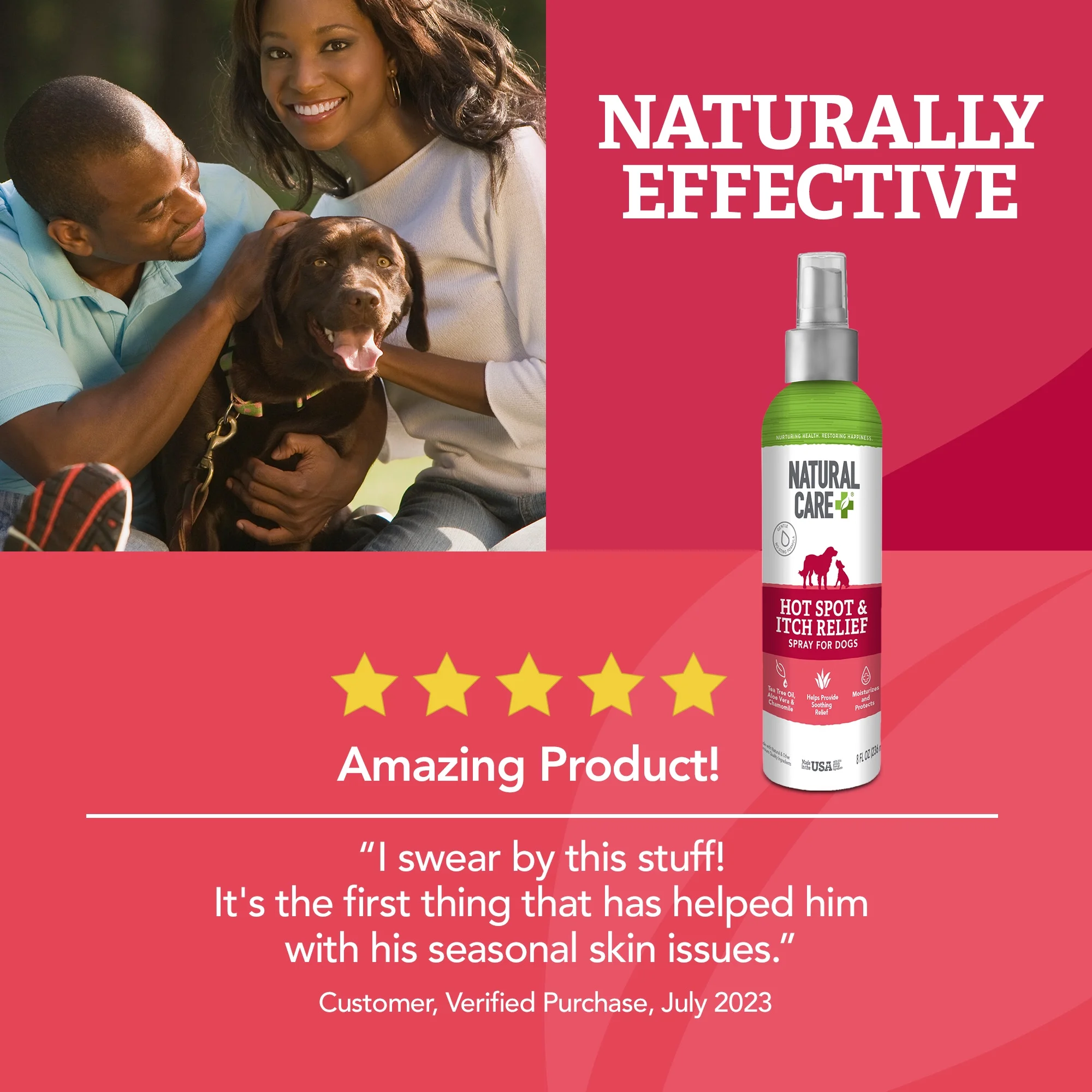 Natural Care Hot Spot & Itch Relief Spray for Dogs -8oz.