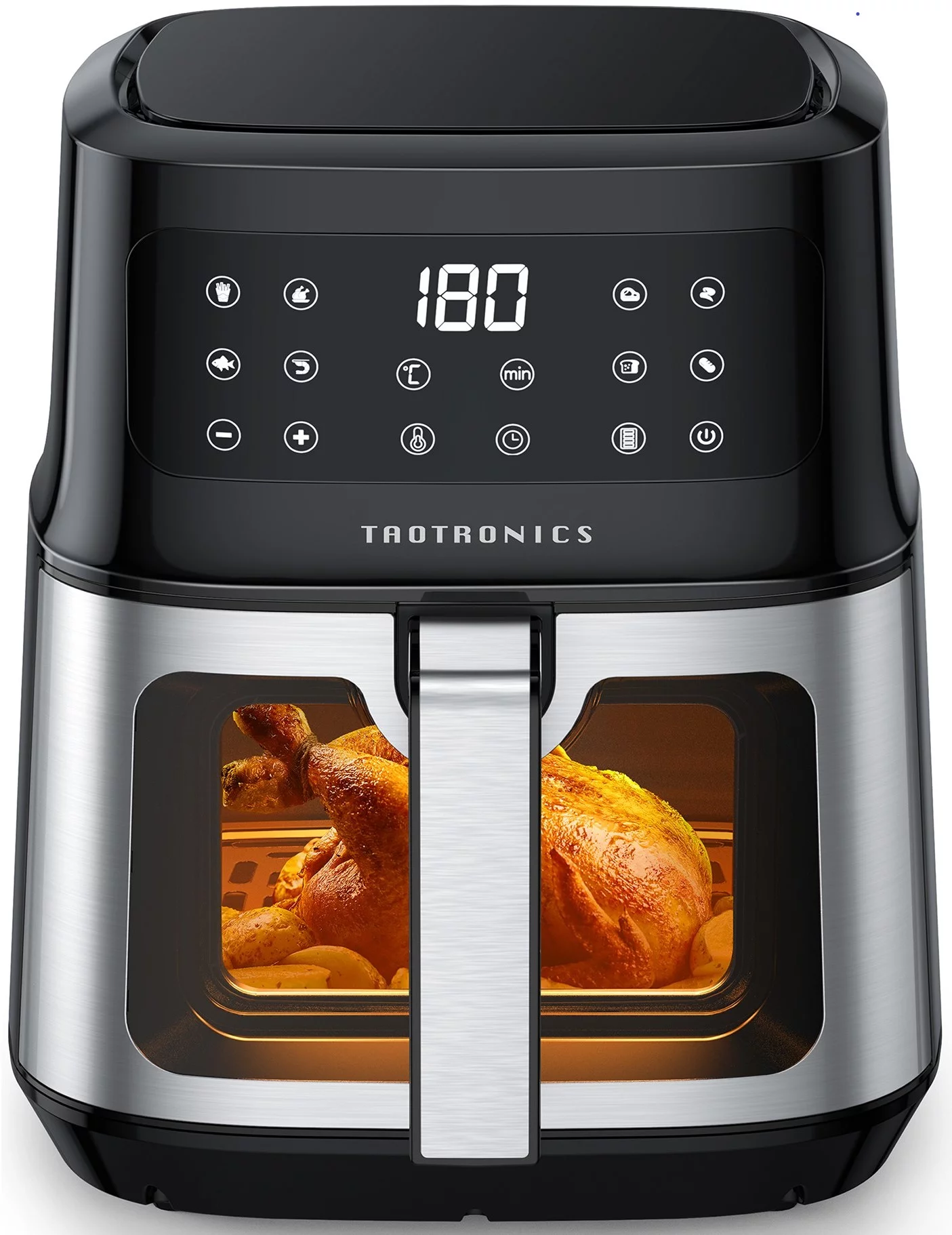 TaoTronics Air Fryer, 8-in-1 Airfryer Oven with Viewing Window Smart Touch 5.3 Quart