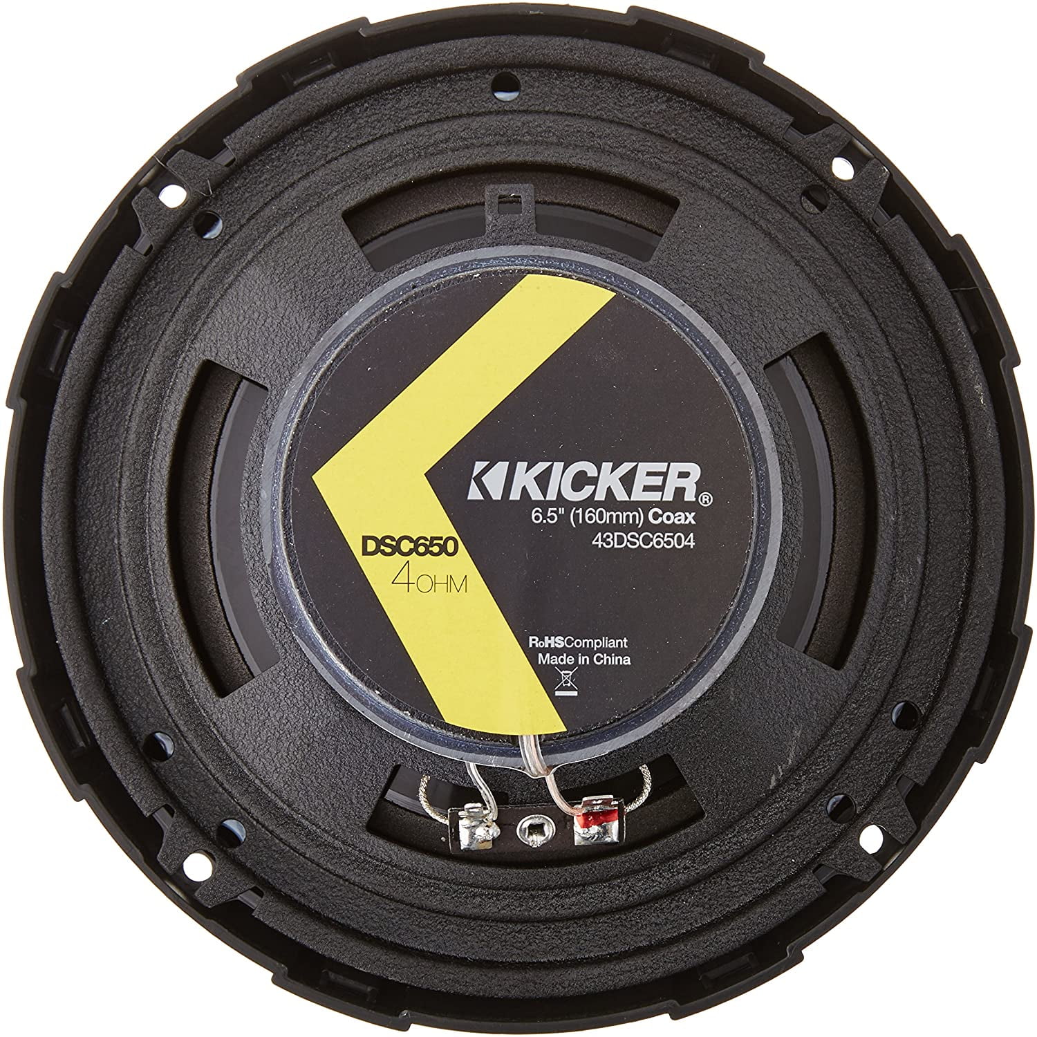 43DSC6504 KICKER 6.5-Inch (160-165mm) Coaxial Speakers, 4-Ohm