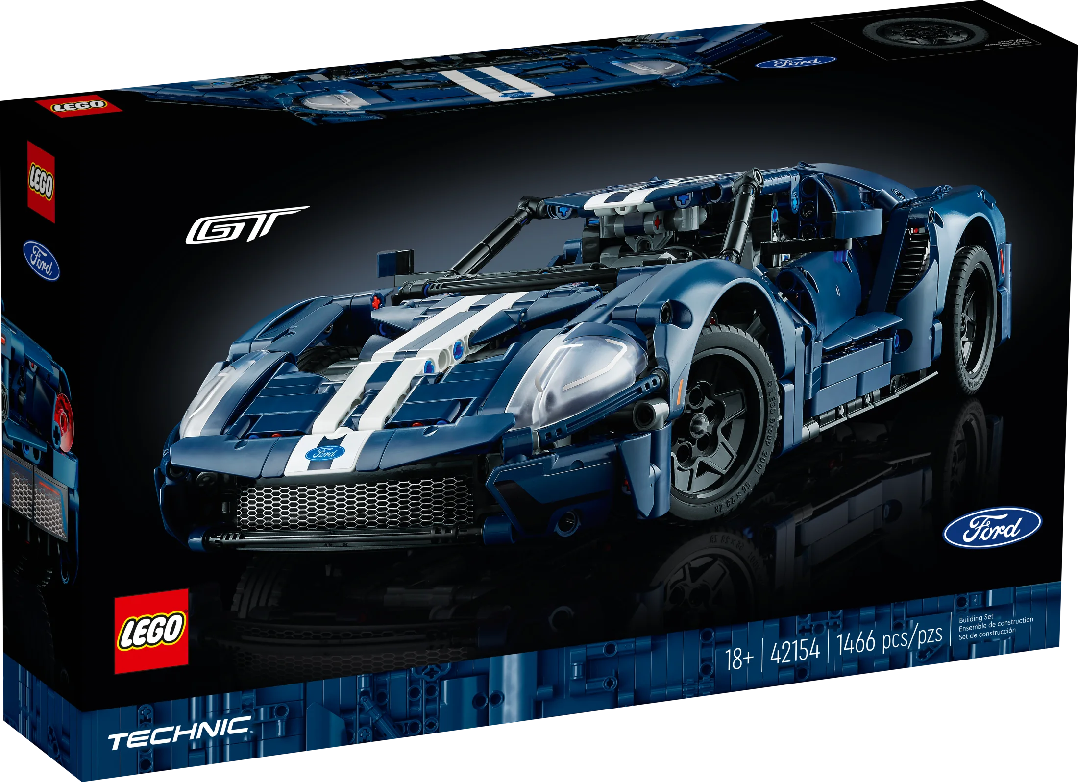 LEGO Technic 2022 Ford GT 42154 Car Model Kit for Adults to Build, 1:12 Scale Supercar, Collectible Set, Great Gift Idea