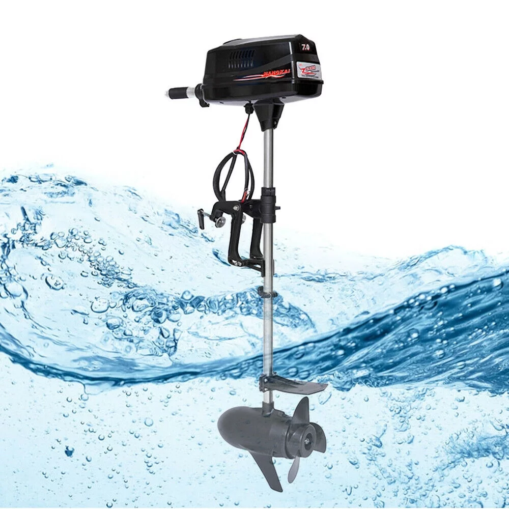 Outboard Engine 7HP Fishing Boat Trolling Motor Electric Start Brushless for Kayaks Inflatable Boat 1.8KW 48V