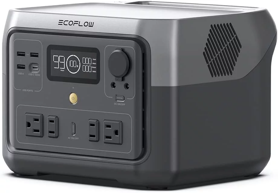 EcoFlow RIVER 2 Max Portable Power Station 512Wh Capacity,Solar Generator,1000W AC Output for Outdoor Camping,Home Backup,Emergency,RV,off-Grid