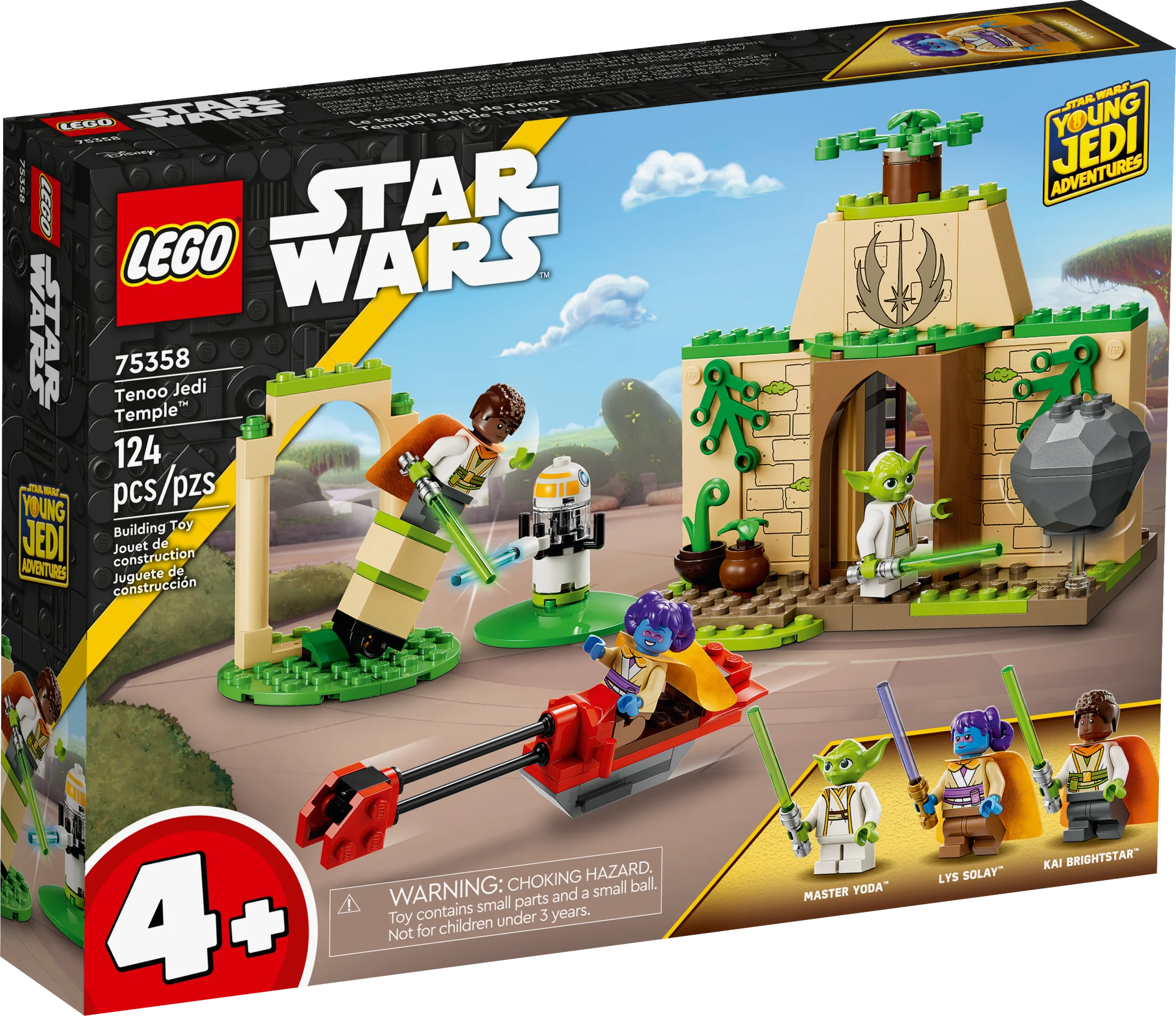 LEGO Star Wars Tenoo Jedi Temple 75358 Building Toy with Kai Brightstar and Yoda Figures, Star Wars Toy Starter Set with Easy and Playful Builds, Birthday Gift for 4 Year Olds