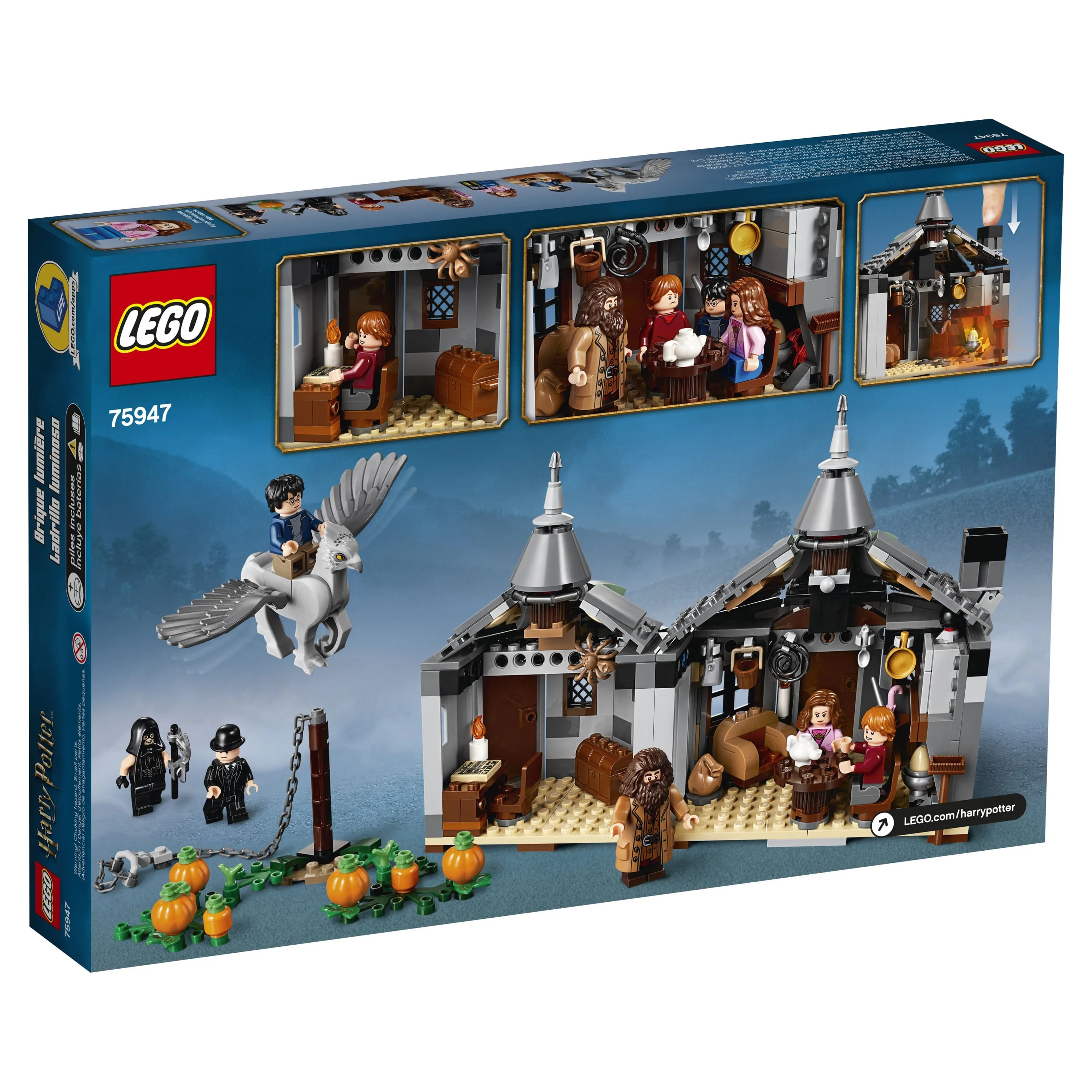 LEGO Harry Potter Hagrid’s Hut: Buckbeak’s Rescue 75947 Building Set (496 Pieces)