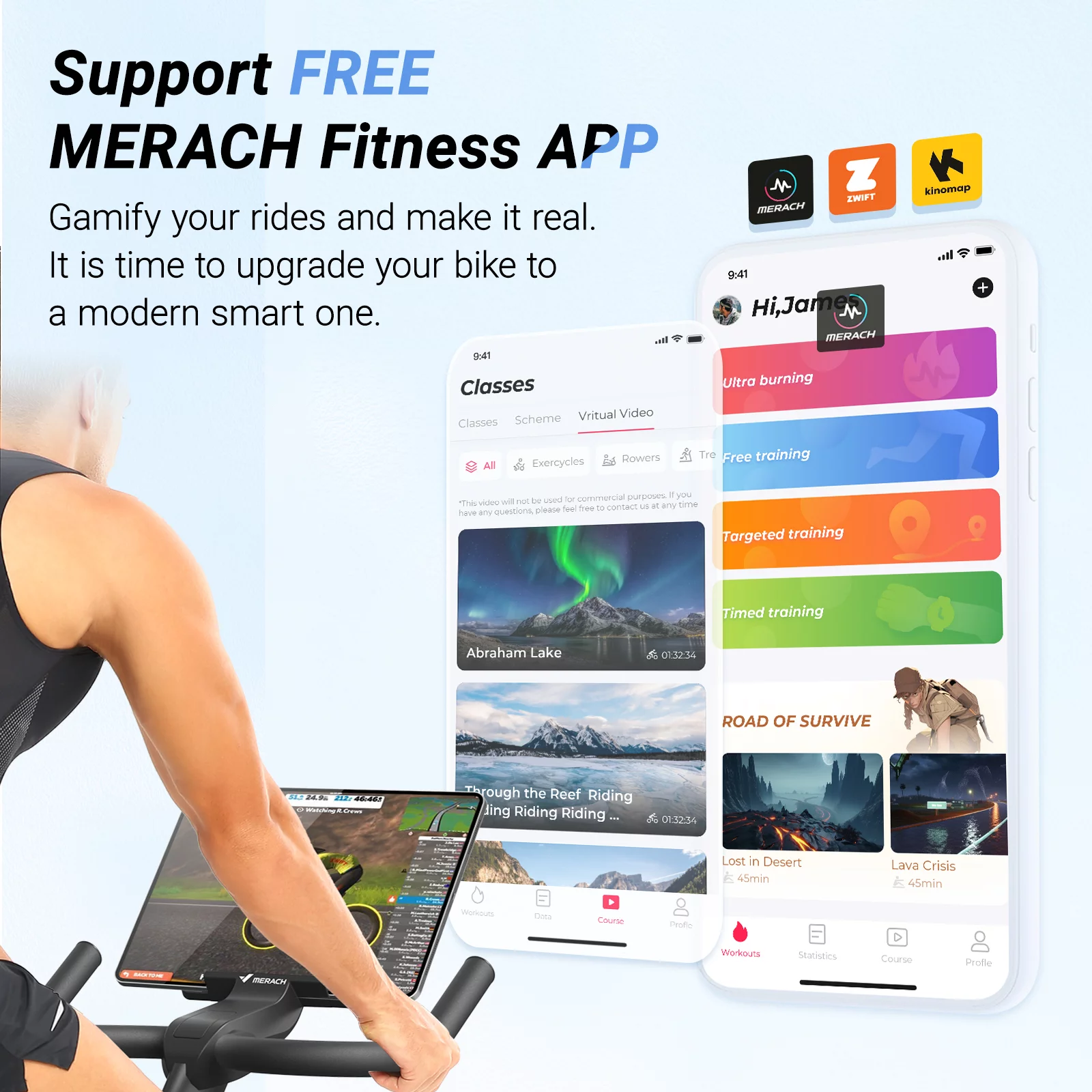 MERACH Stationary Exercise Bikes Indoor Cardio Workout Magnetic Bluetooth Bike for Home Cycling