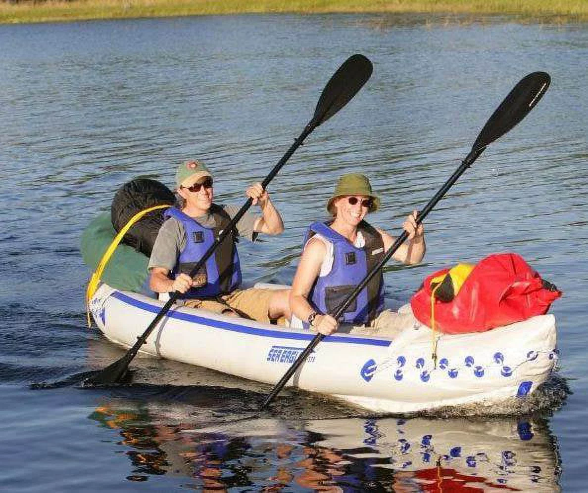 SEA EAGLE 370 Professional 3 Person Inflatable Sport Kayak Canoe w/ Paddles