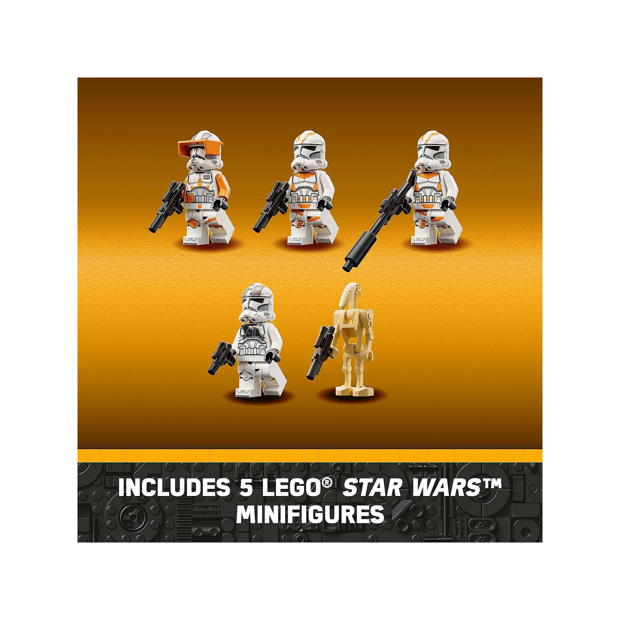 LEGO Star Wars AT-TE Walker 75337 Poseable Toy, Revenge of the Sith Set, Gift for Kids with 3 212th Clone Troopers, Dwarf Spider & Battle Droid Figures