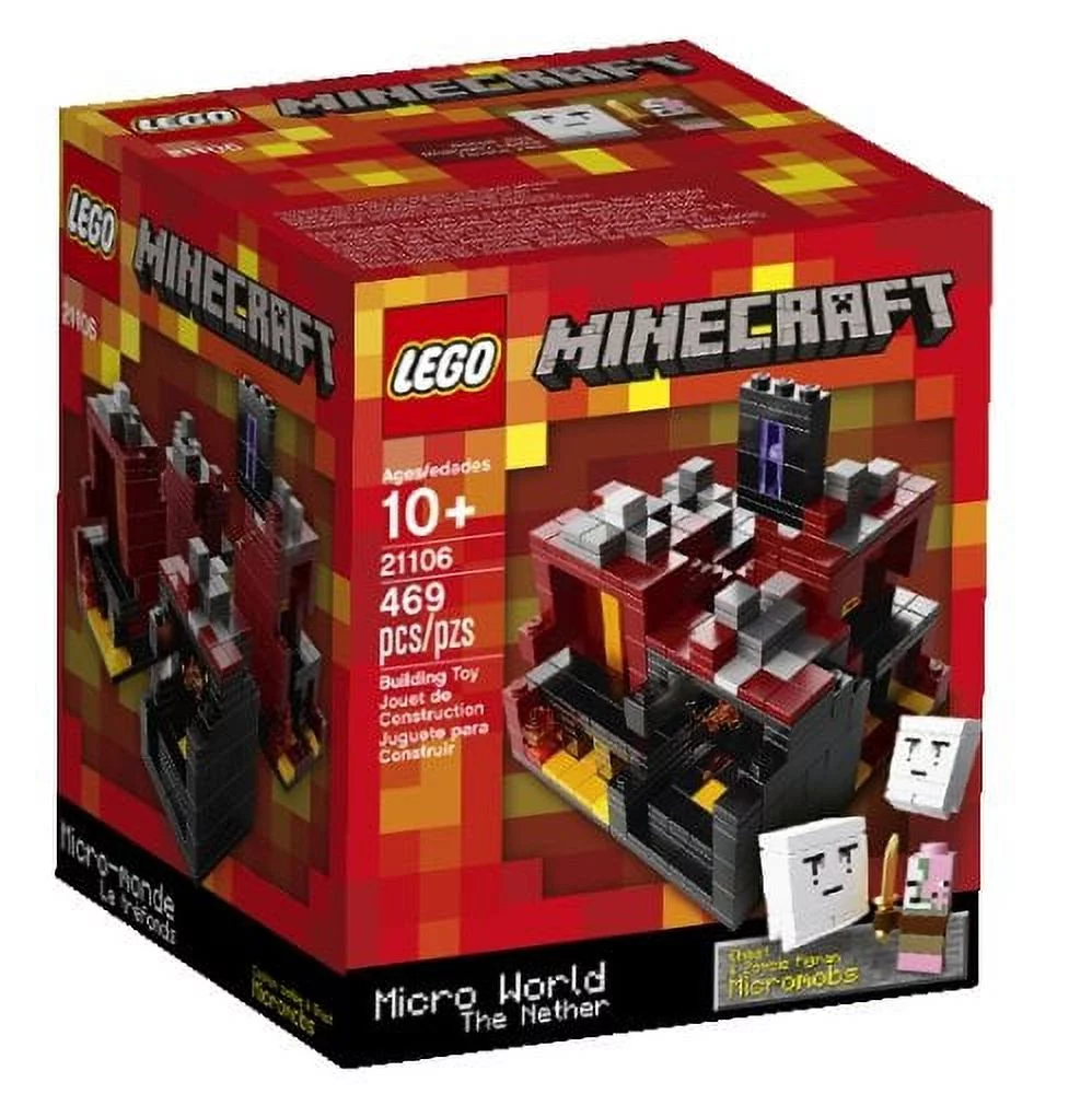 LEGO Minecraft Micro World: The Nether 21106 Ghast Zombie Pigman Biomes Micromob Build