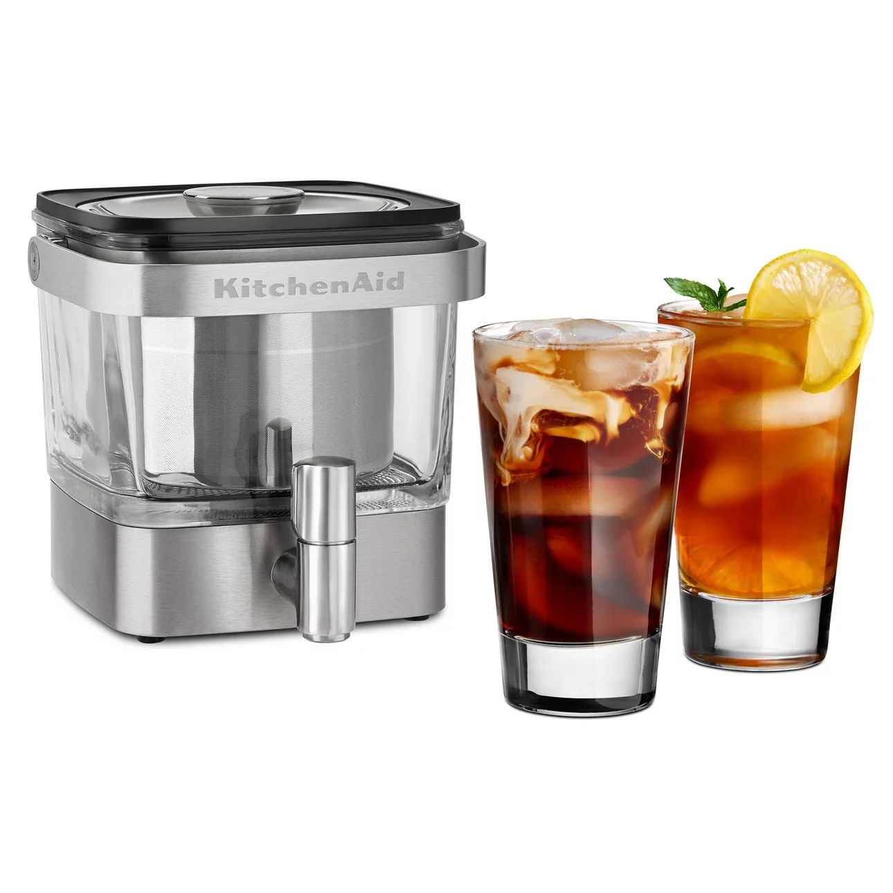 KitchenAid 28 oz Cold Brew Coffee Maker, Brushed Stainless Steel, KCM4212