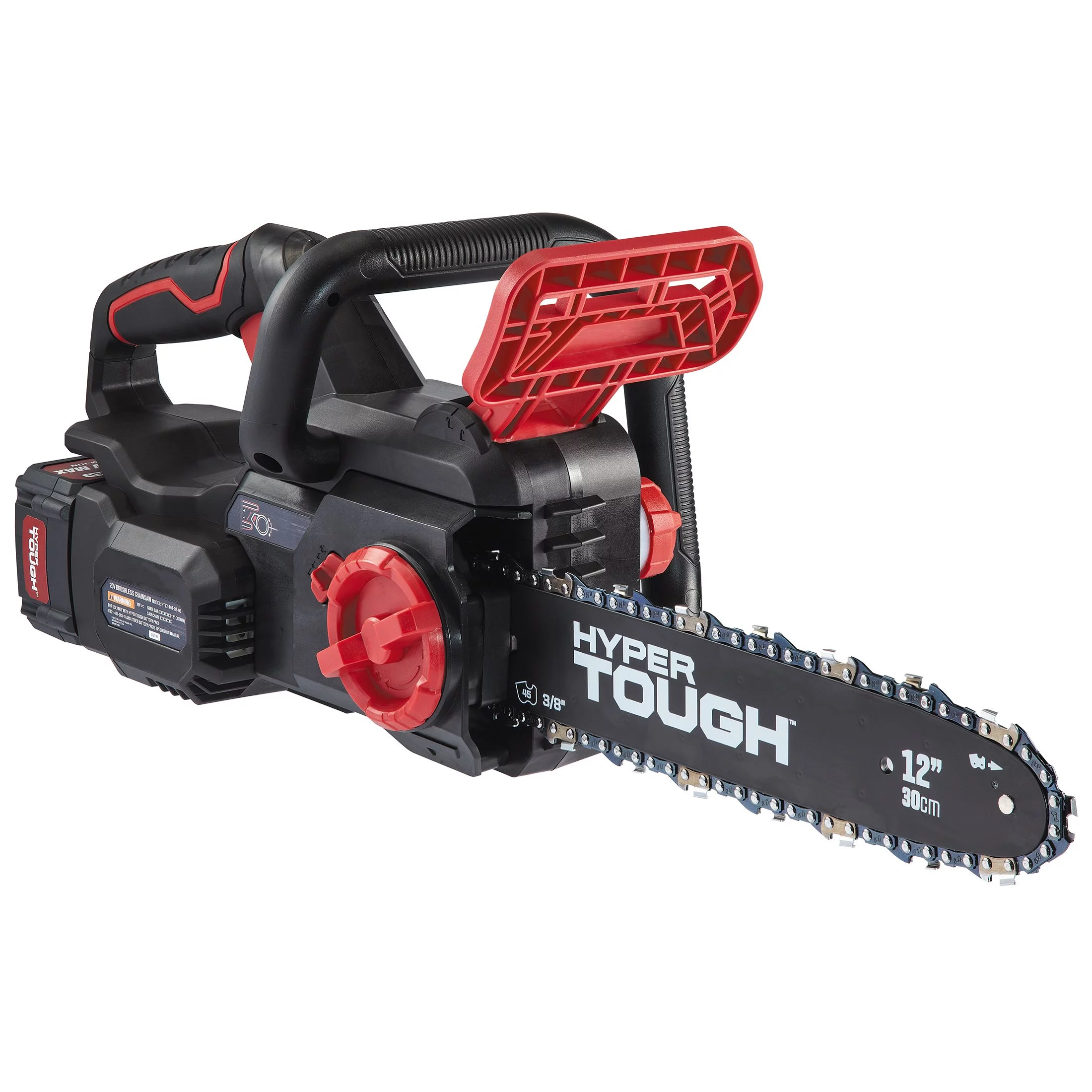 Hyper Tough 20V 4.0Ah Battery Powered 12″ Brushless Chainsaw, HT22-401-03-03