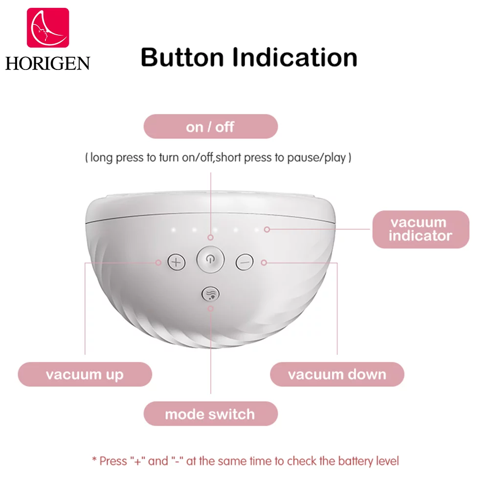 Horigen Breast Pump 2267A Double White Electric Wearable Breast Pump Lower Noise 2 Modes 5 Suction Levels Hands Free USB Rechargeable