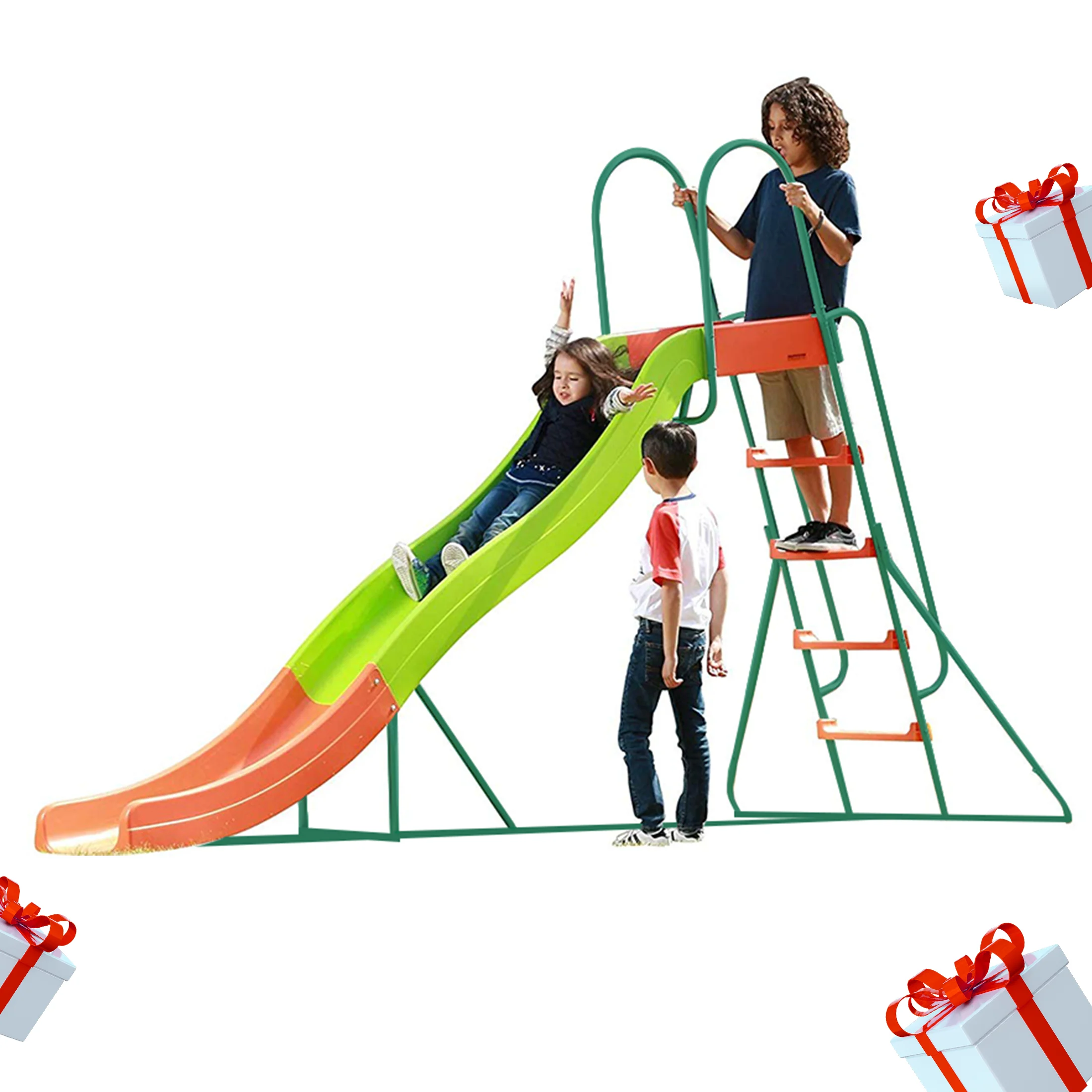 Platports 10ft Kids Slide for Backyard Indoor Slide Playground Outdoor Toys