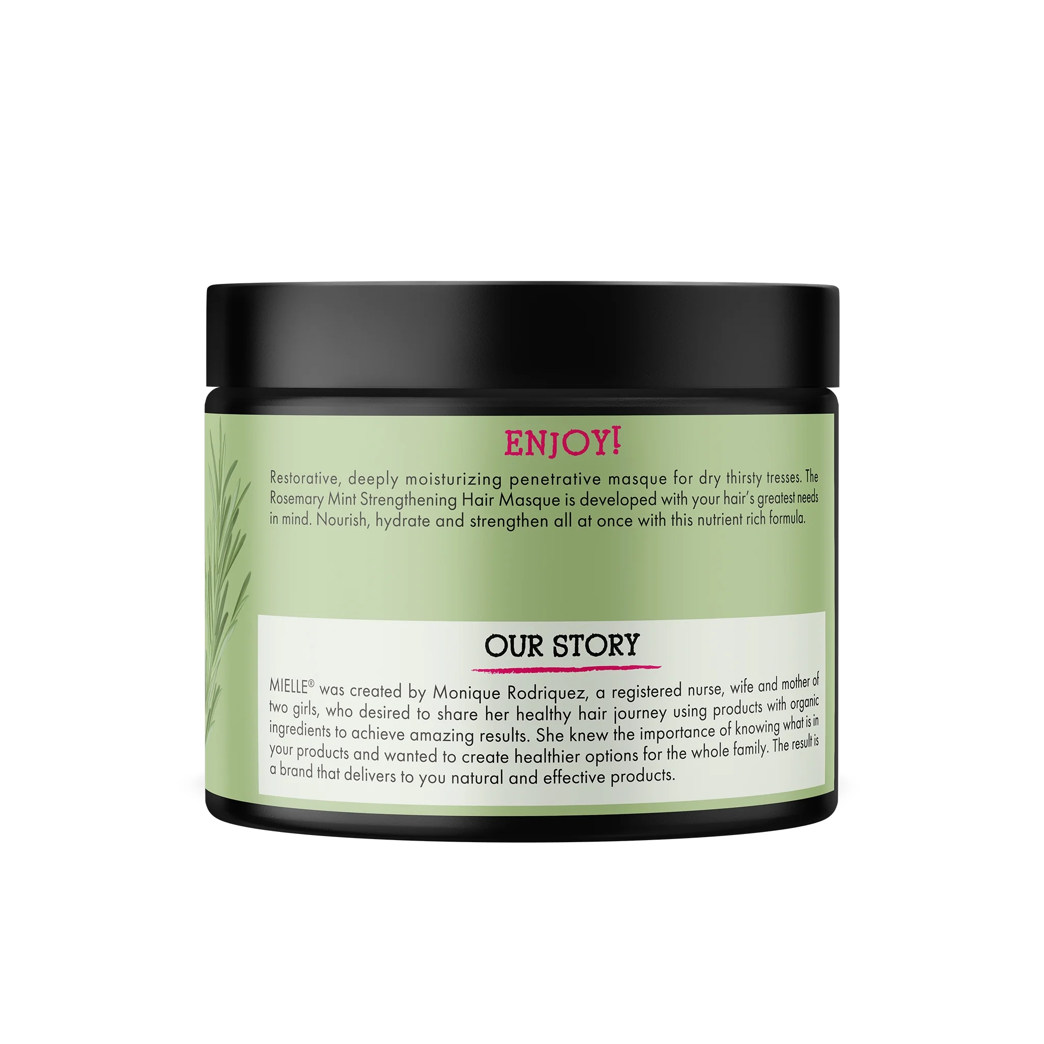 Mielle Strengthen Moisturize Nourish Hair Mask W/ Biotin, Rosemary, Coco Oil & Honey 12 Oz