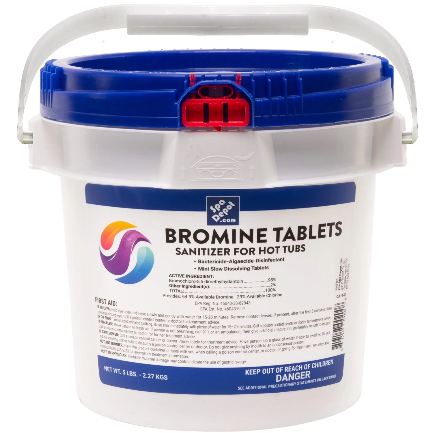 1″ Bromine Brominating Tablets for Spas and Hot Tubs, 5 lbs