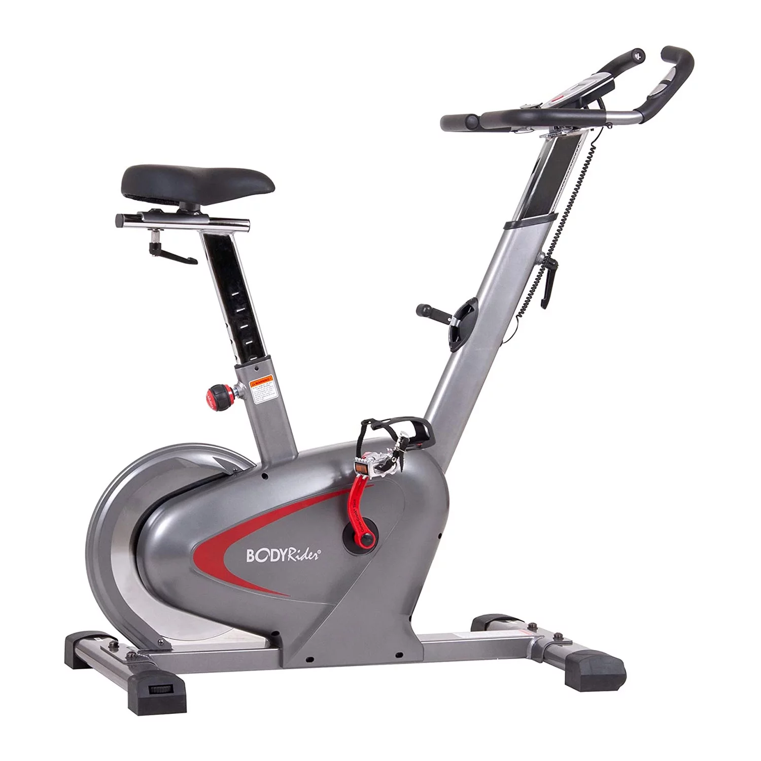 Body Rider BCY6000 Indoor Upright Bike with Curved-Crank Technology, Rear Drive Flywheel, 250 LBS Capacity