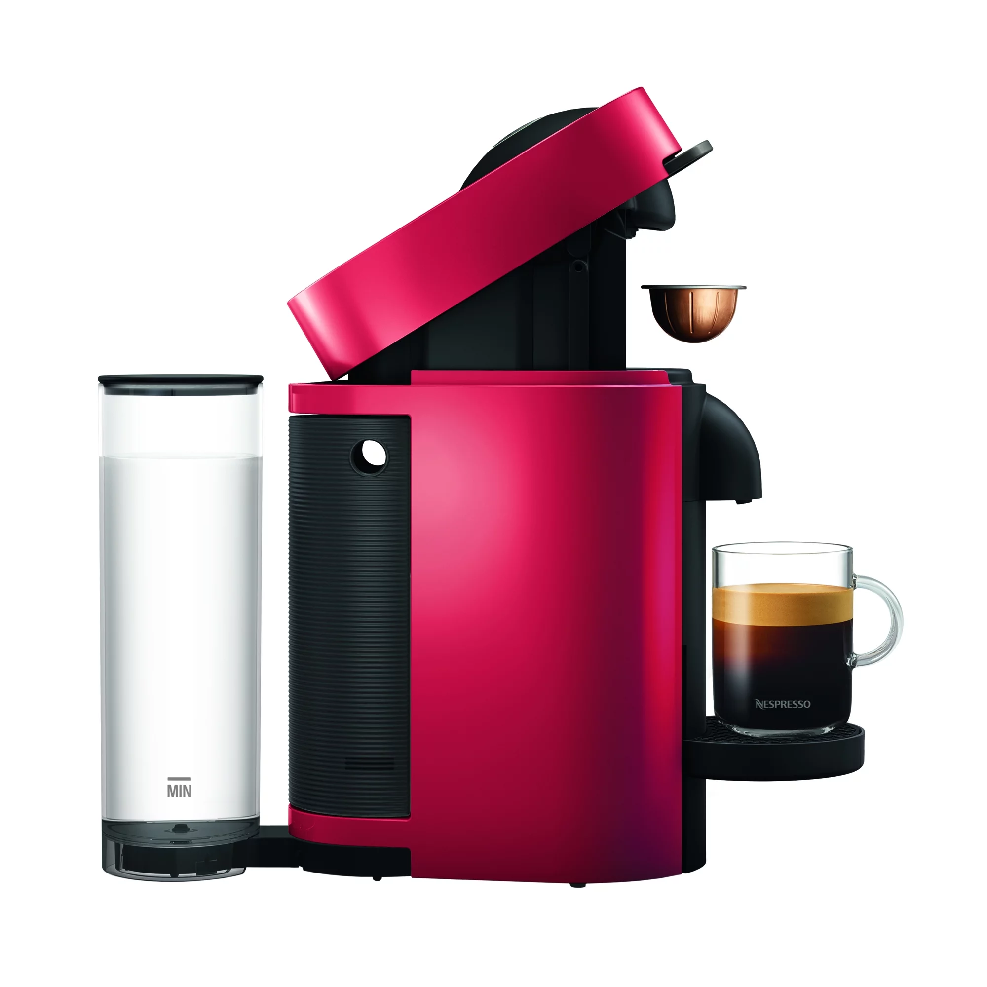 Nespresso VertuoPlus Coffee and Espresso Maker by De’Longhi, Cherry Red