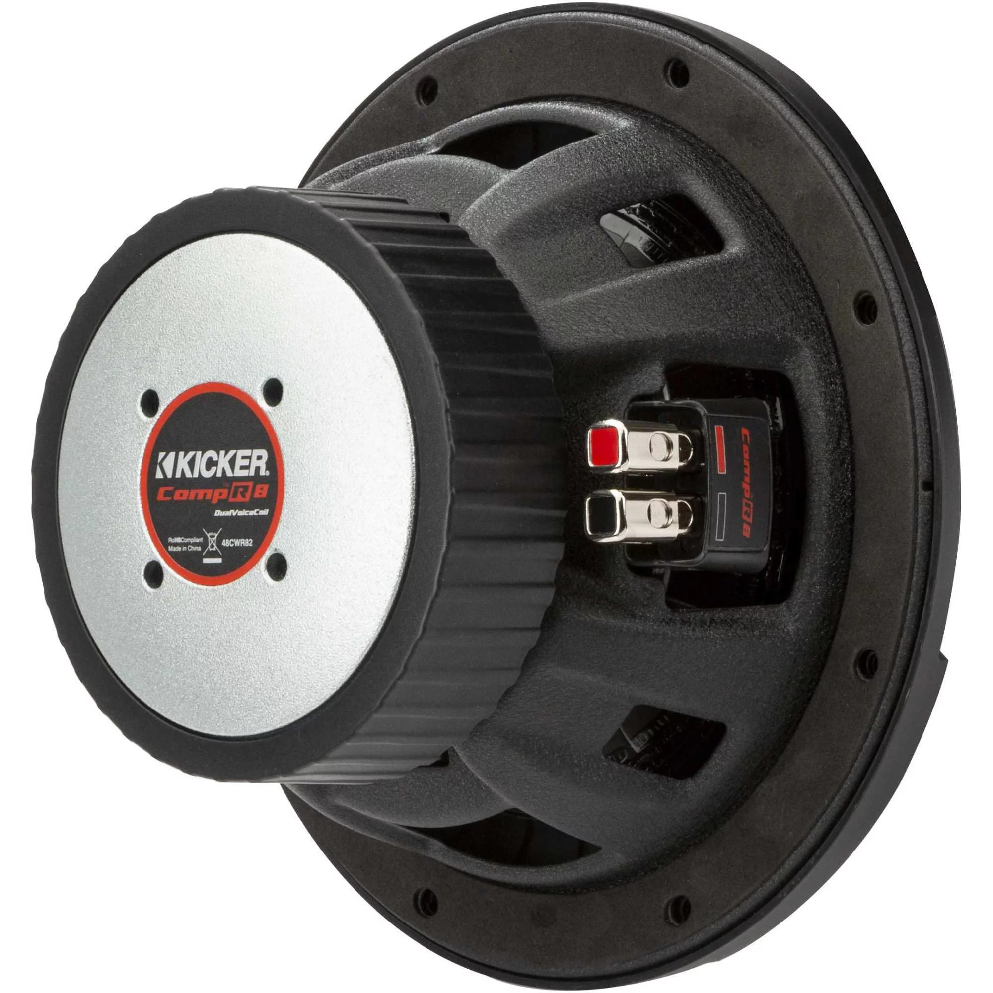 Kicker 48CWR82 CompR 8″ Subwoofer, DVC, 2-ohm – Includes Speaker Wire