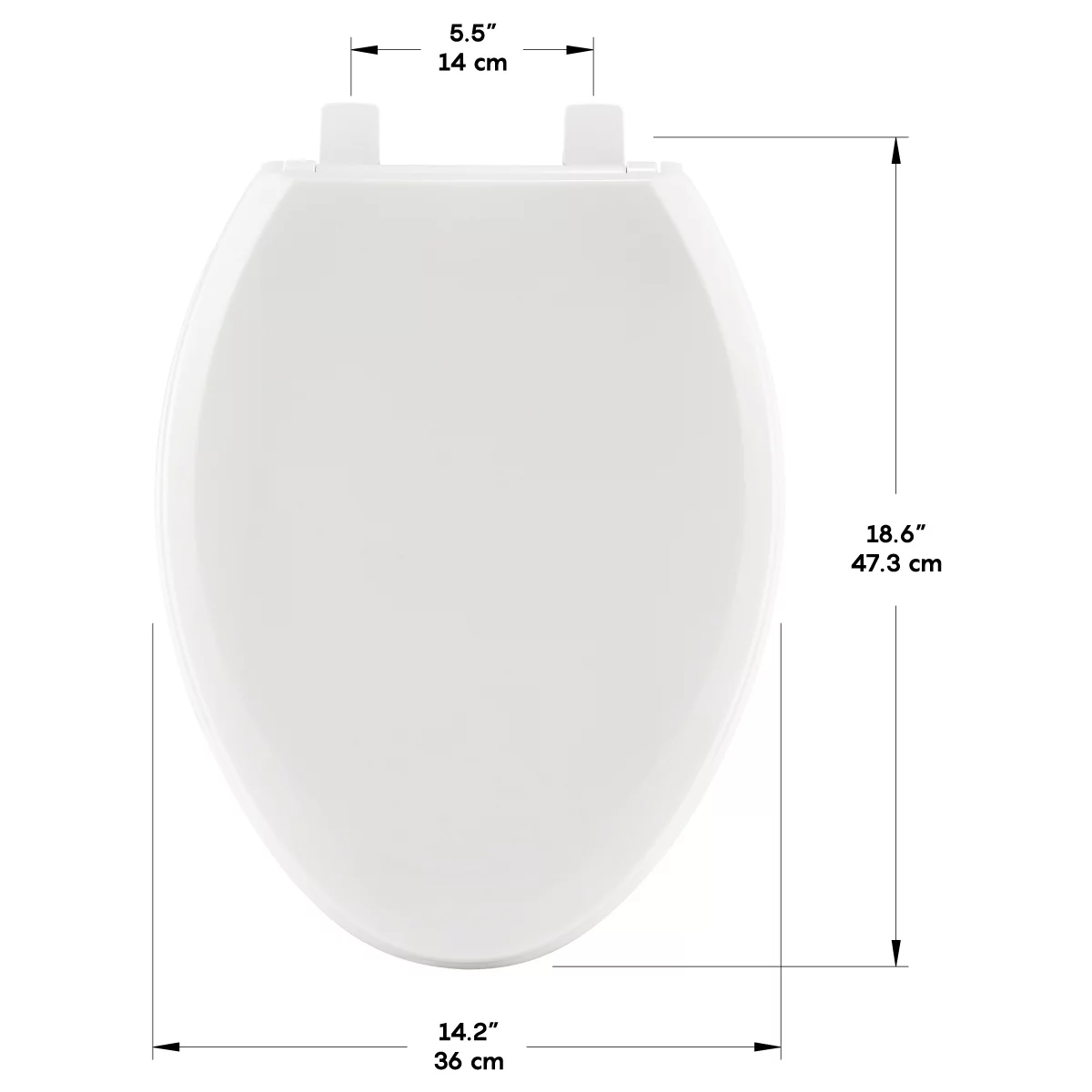 Evekare Night Glow ( Green Glow) Soft Close Elongated Toilet Seats In White