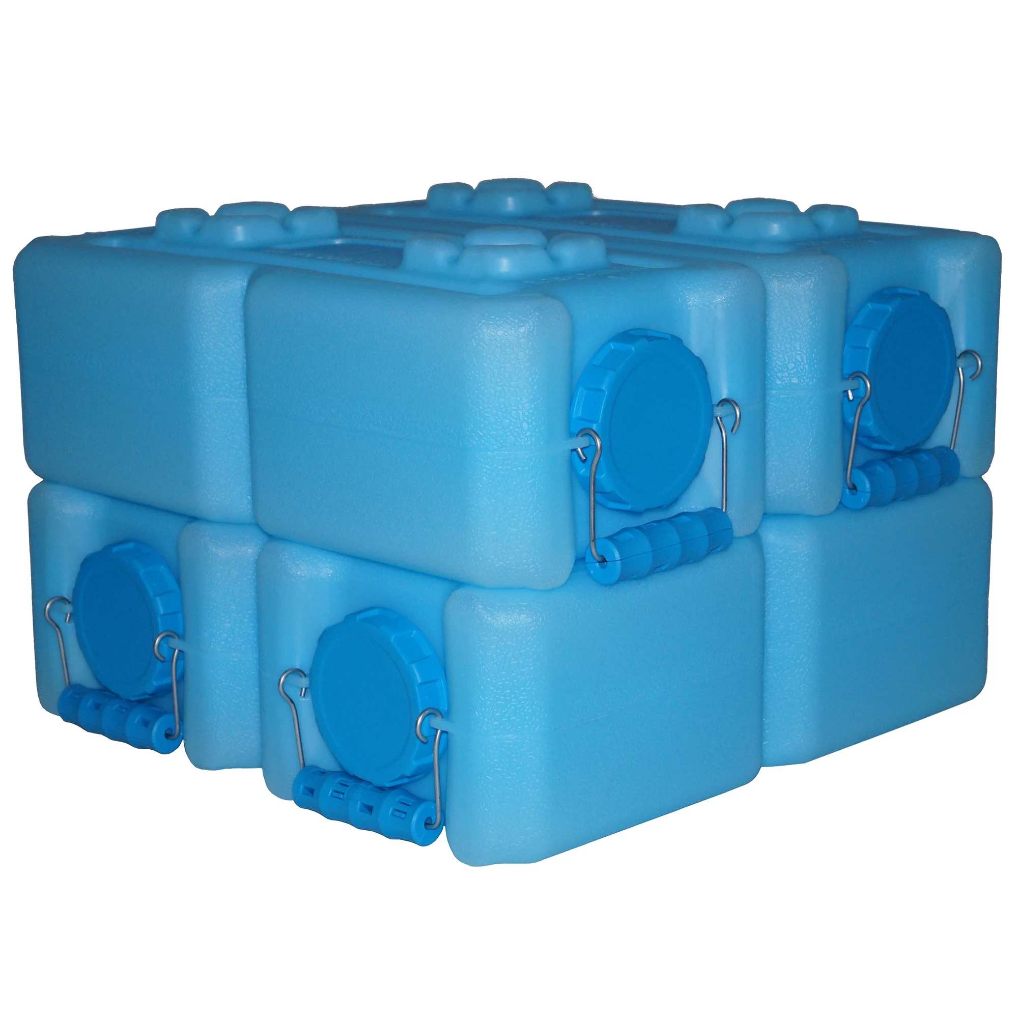 WaterBrick Stackable Water Container 3.5 Gallon – 4 pack – Blue