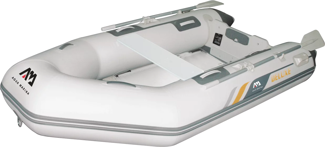 Aqua Marina Inflatable Speed Boat A-DELUXE 3M with Aluminium Deck Including Carry Bag, Hand Pump & Oar Set