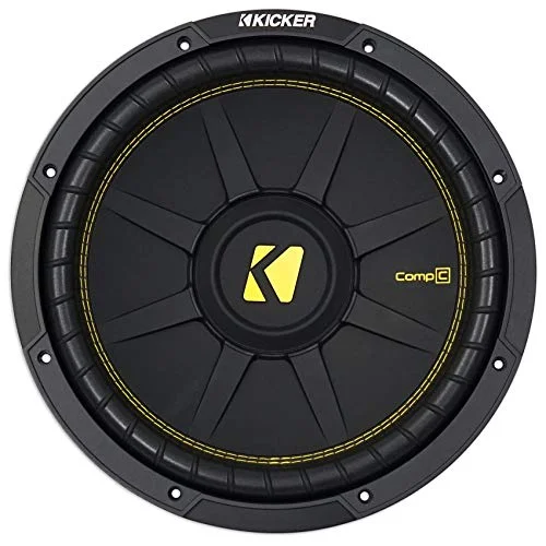 Kicker 44CWCD124 12 Inch CompC 300 Watt 4 Ohm Single Voice Coil SVC Subwoofer