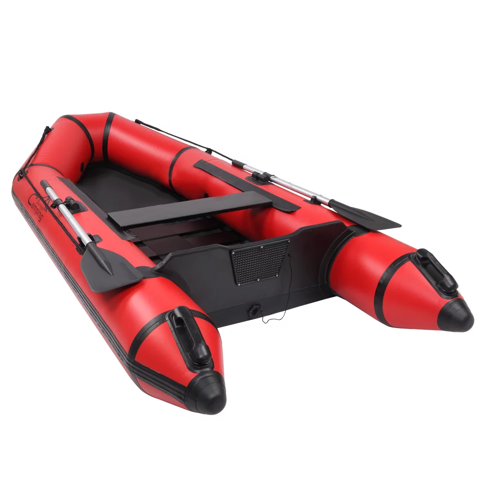 Camping Survivals 7.5ft PVC 180kg Water Adult Assault Boat Red And Black