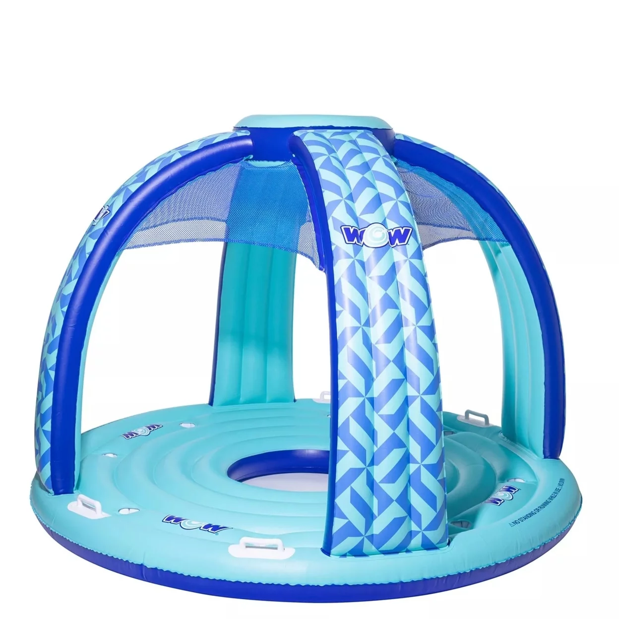 WOW Sports Pool Island Float, Inflatable Float with Canopy