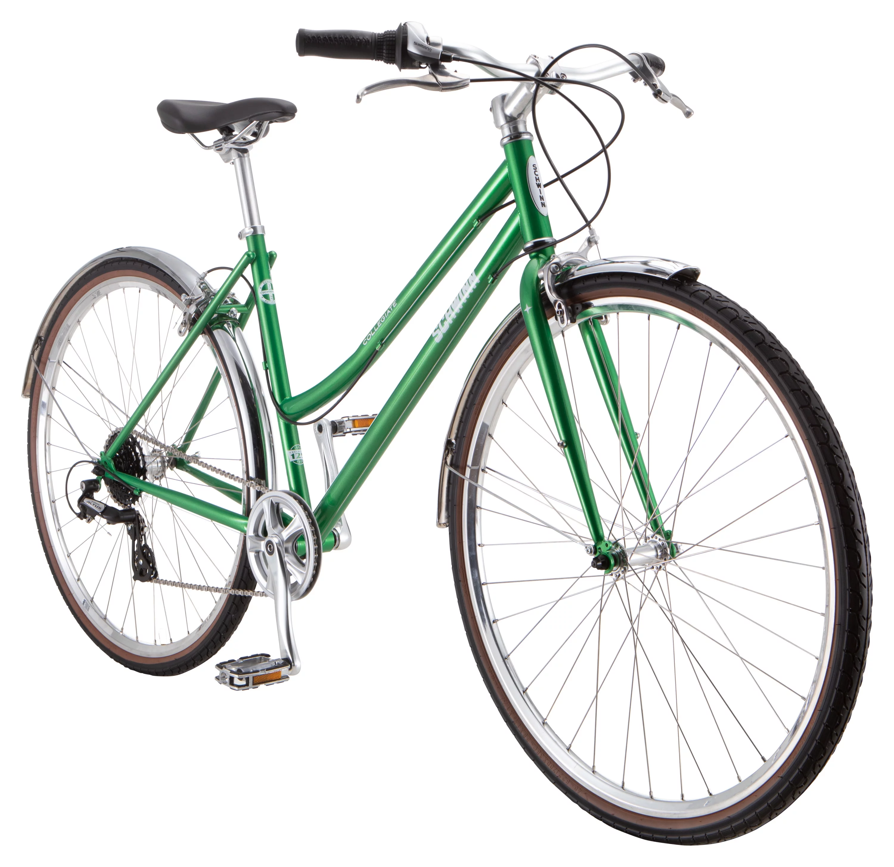 Schwinn Collegiate Adult Hybrid Bike, 8 speeds, 700c wheels, women’s 19 inch frame, medium, large