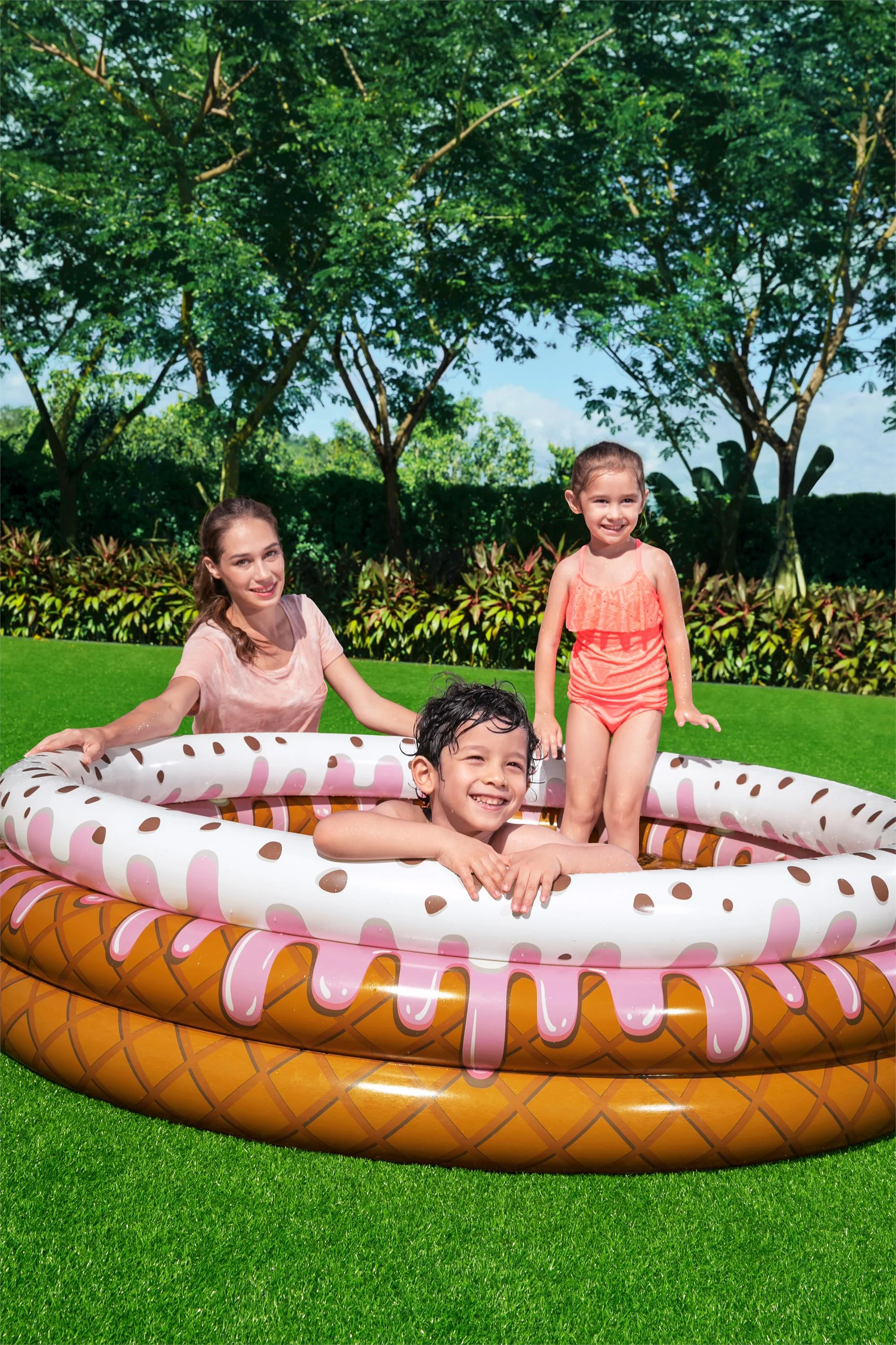 H2OGO! Sundae Inflatable Round Kiddie Pool 63