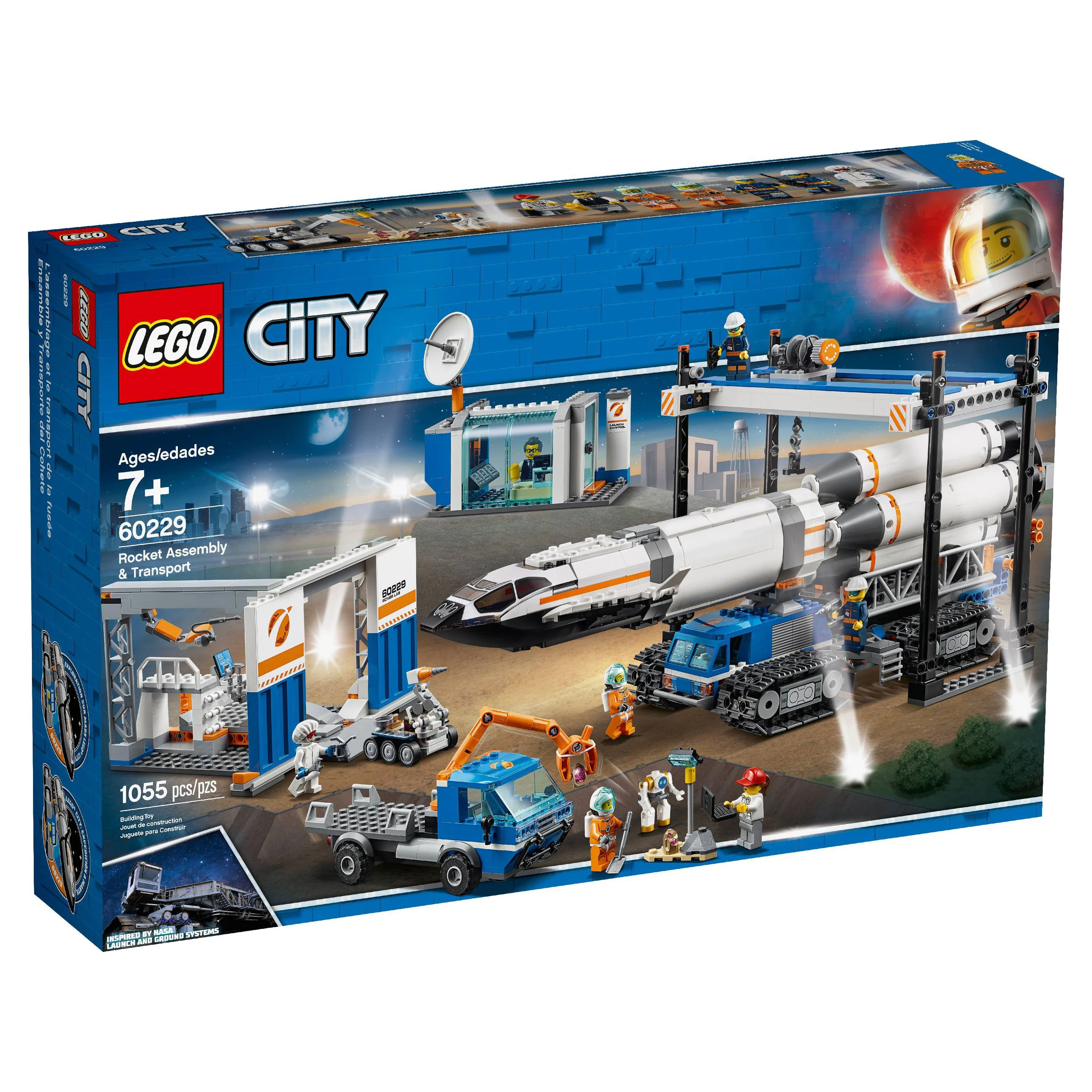 LEGO City Space Rocket Assembly & Transport 60229 Toy Set (1055 Pieces)