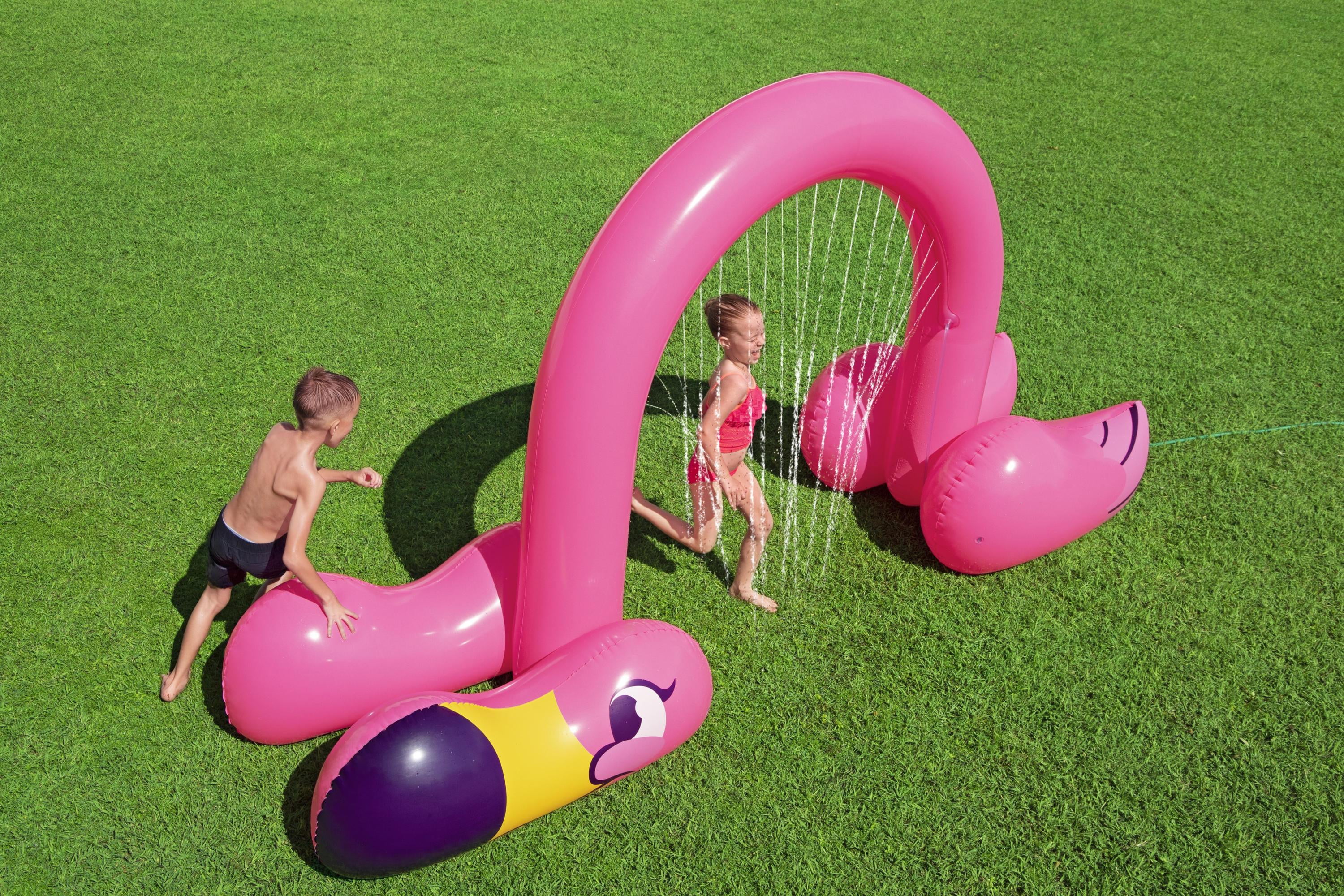 H2OGO! Jumbo Pink Flamingo Inflatable Child Stationary Sprinkler Arch