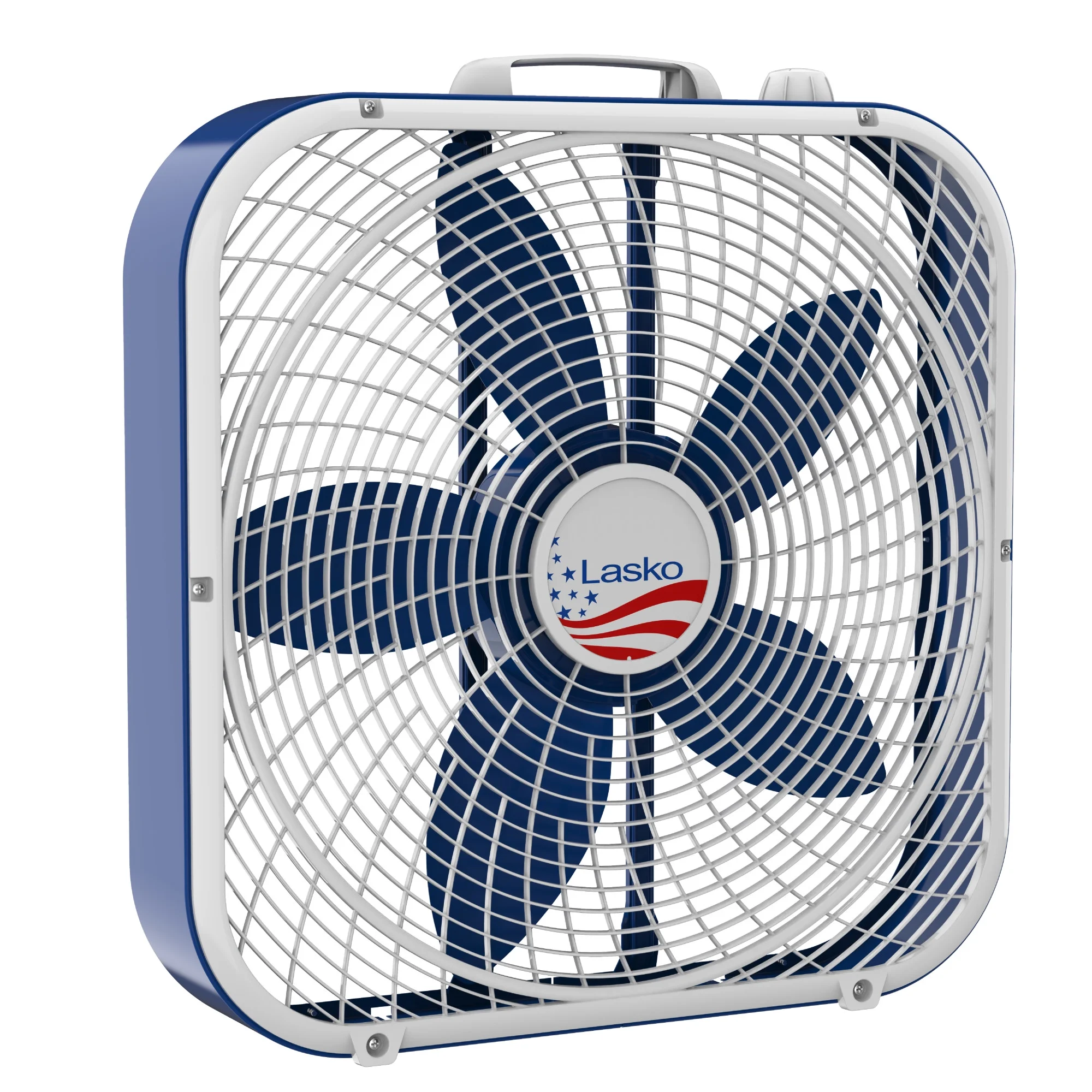 Lasko 20″ Classic Box Fan with Weather-Resistant Motor, 3 Speeds, 22.5″ H, White, B20200, New