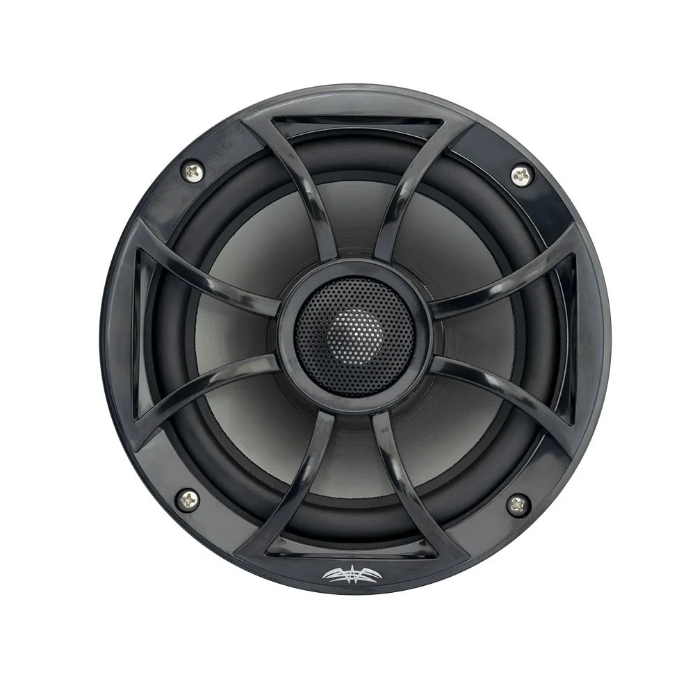 Wet Sounds Recon 6BG 6.5 inch 2 Way Open Grille Marine Speakers in Black, Pair