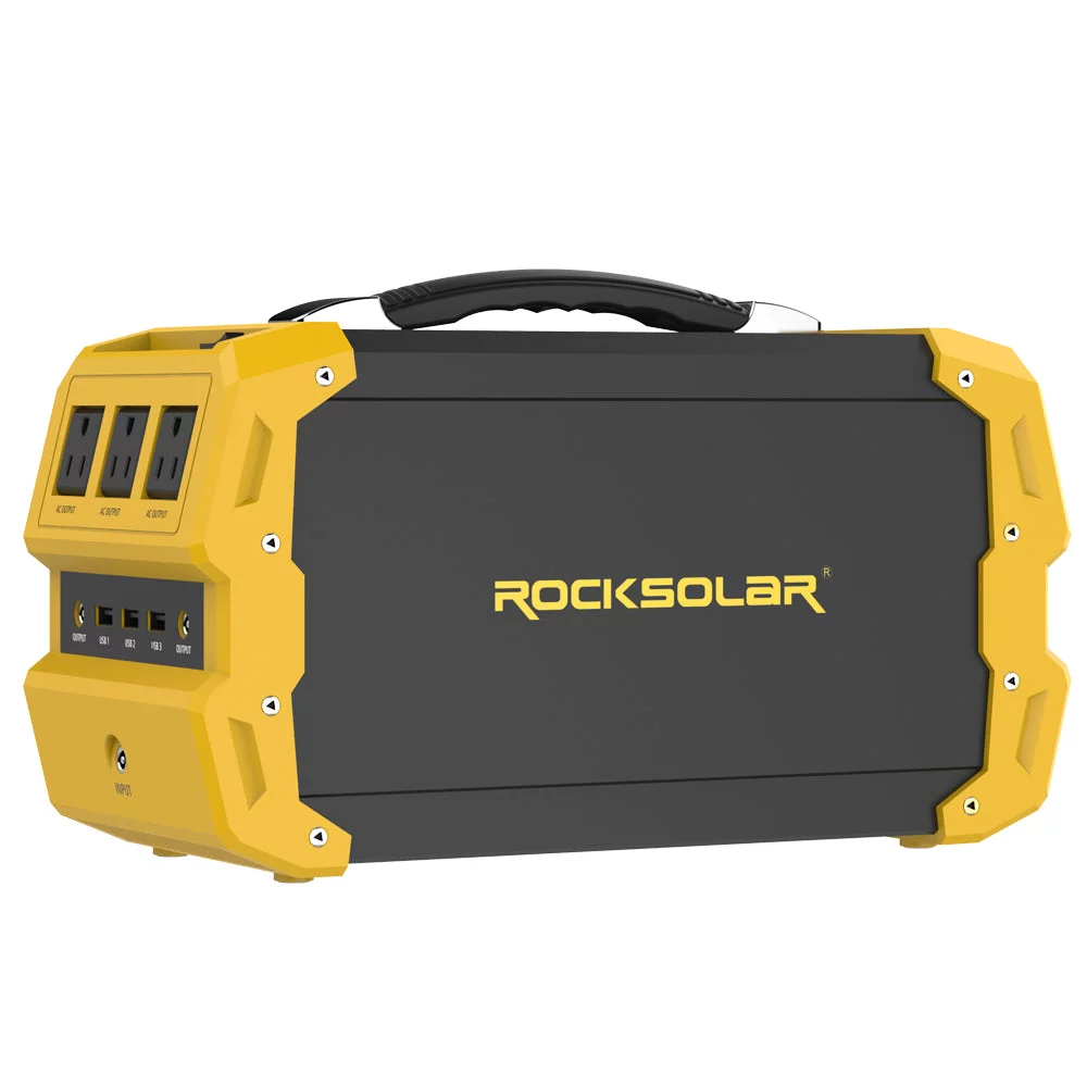 ROCKSOLAR Nomad 400W Portable Power Station with a 60W Foldable Solar Panel Solar Generator Kit