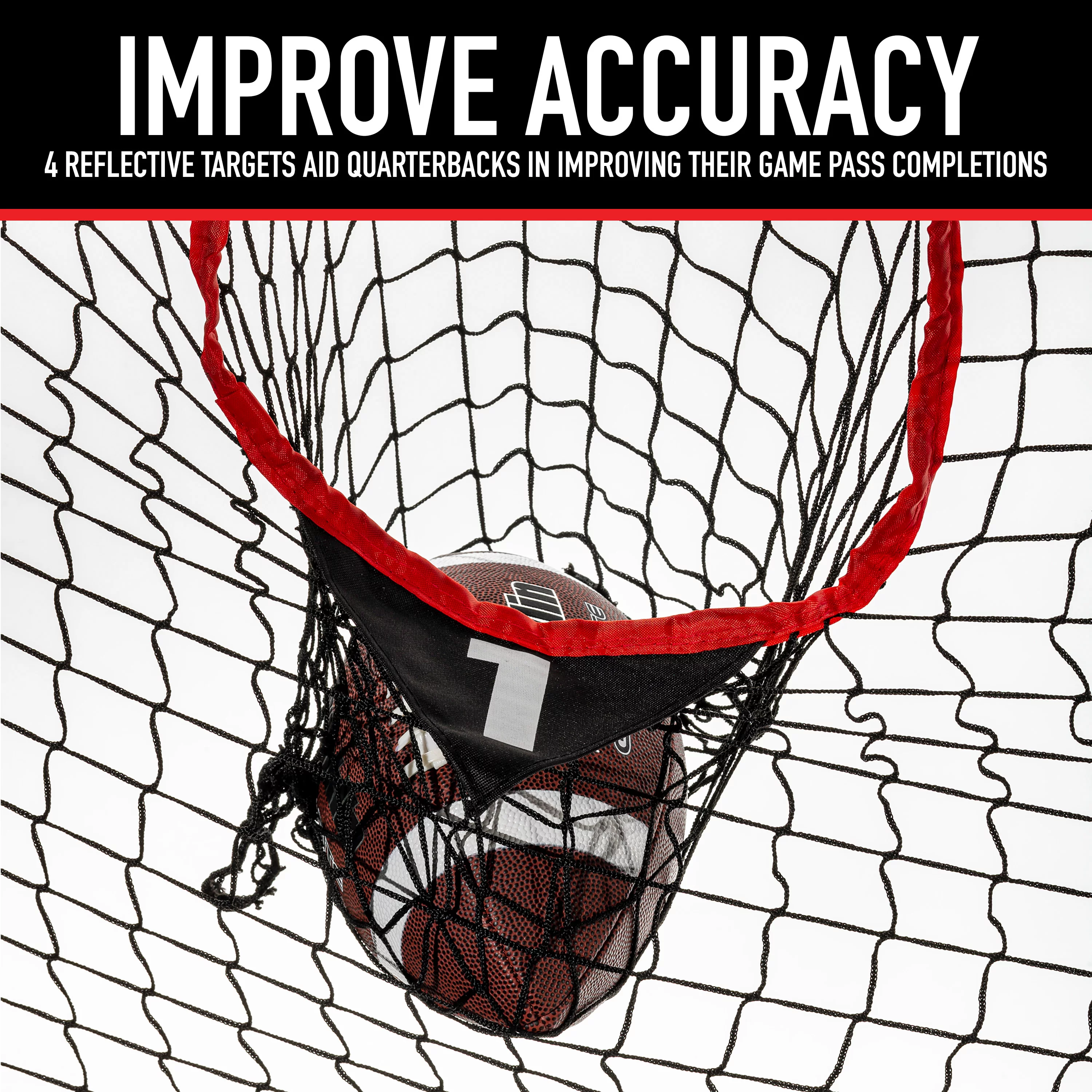 Franklin Sports 8 Foot x 8 Foot Football Accuracy Target ?C Four Targets ?C Improve Throwing Skills ?C Quarterback Training ?C Football Training