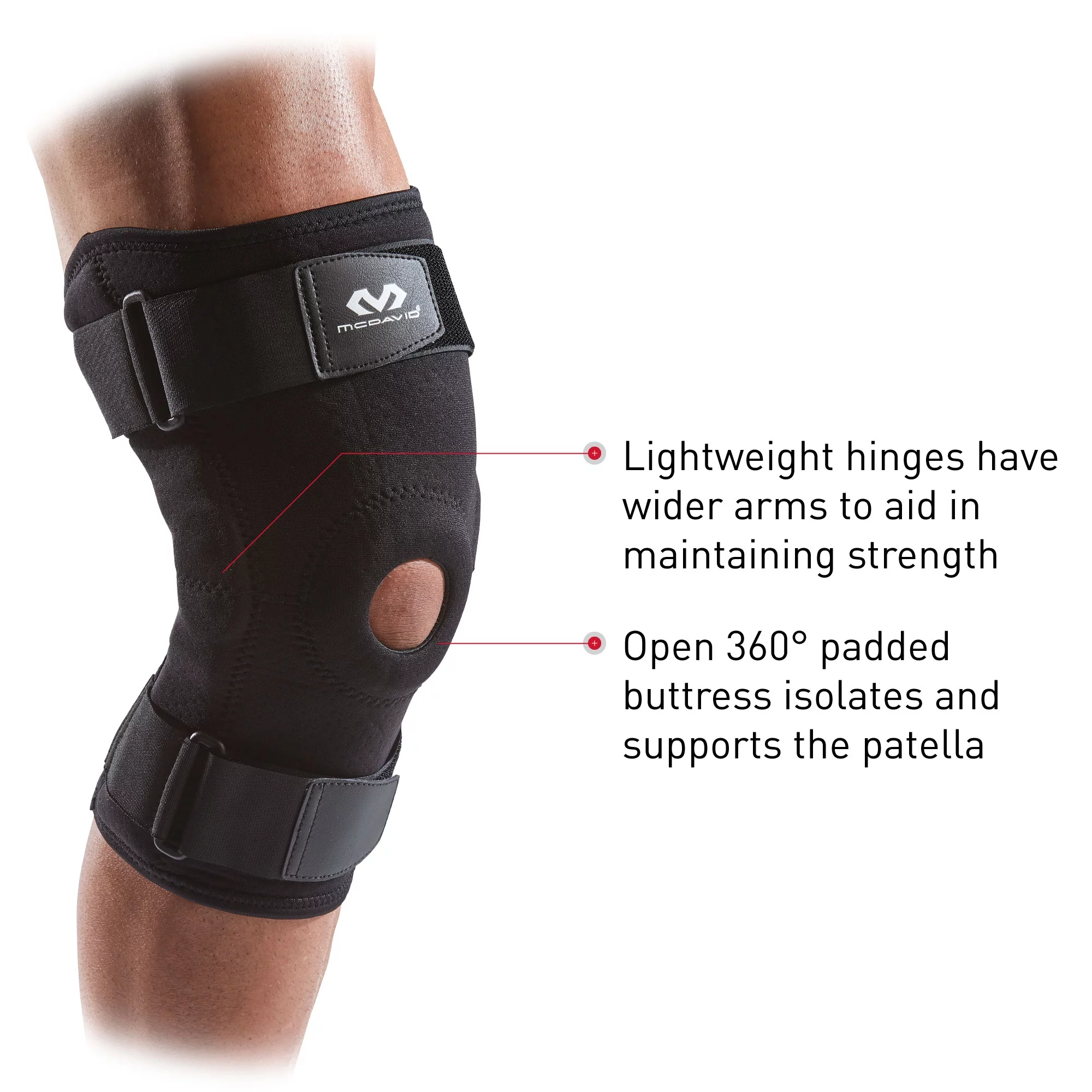 McDavid Knee Brace W/ Dual Hinge Support for Support and Relief, Small/Medium