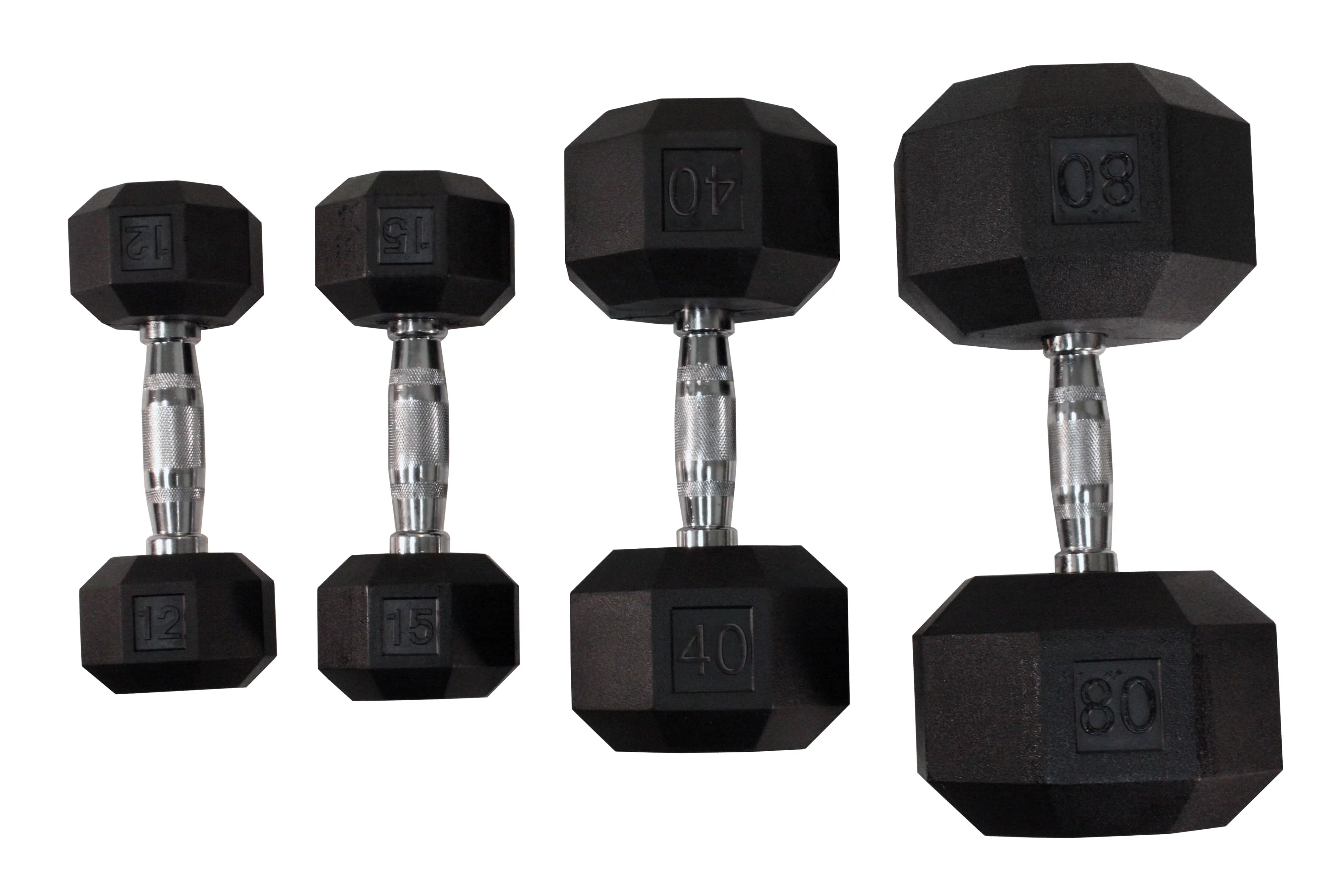 5-30 lb. Pairs, Dumbbell Weight Set with Rack, Rubber Flat 8-Sided Head w/ A- Frame Rack (Heavy Duty Construction) by VTX