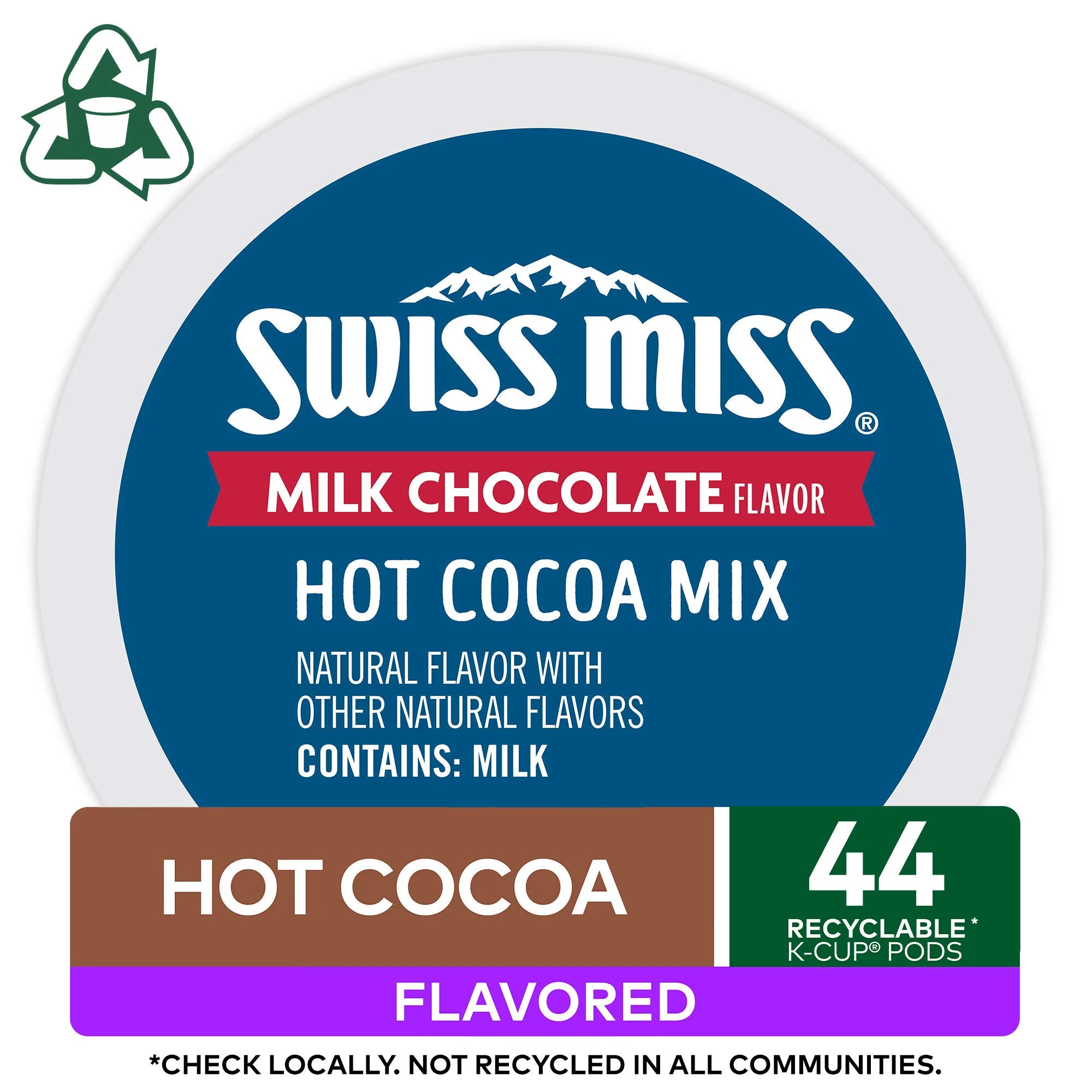 Swiss Miss Milk Chocolate Hot Cocoa, Keurig Single-Serve K-Cup Pods, 44 Count