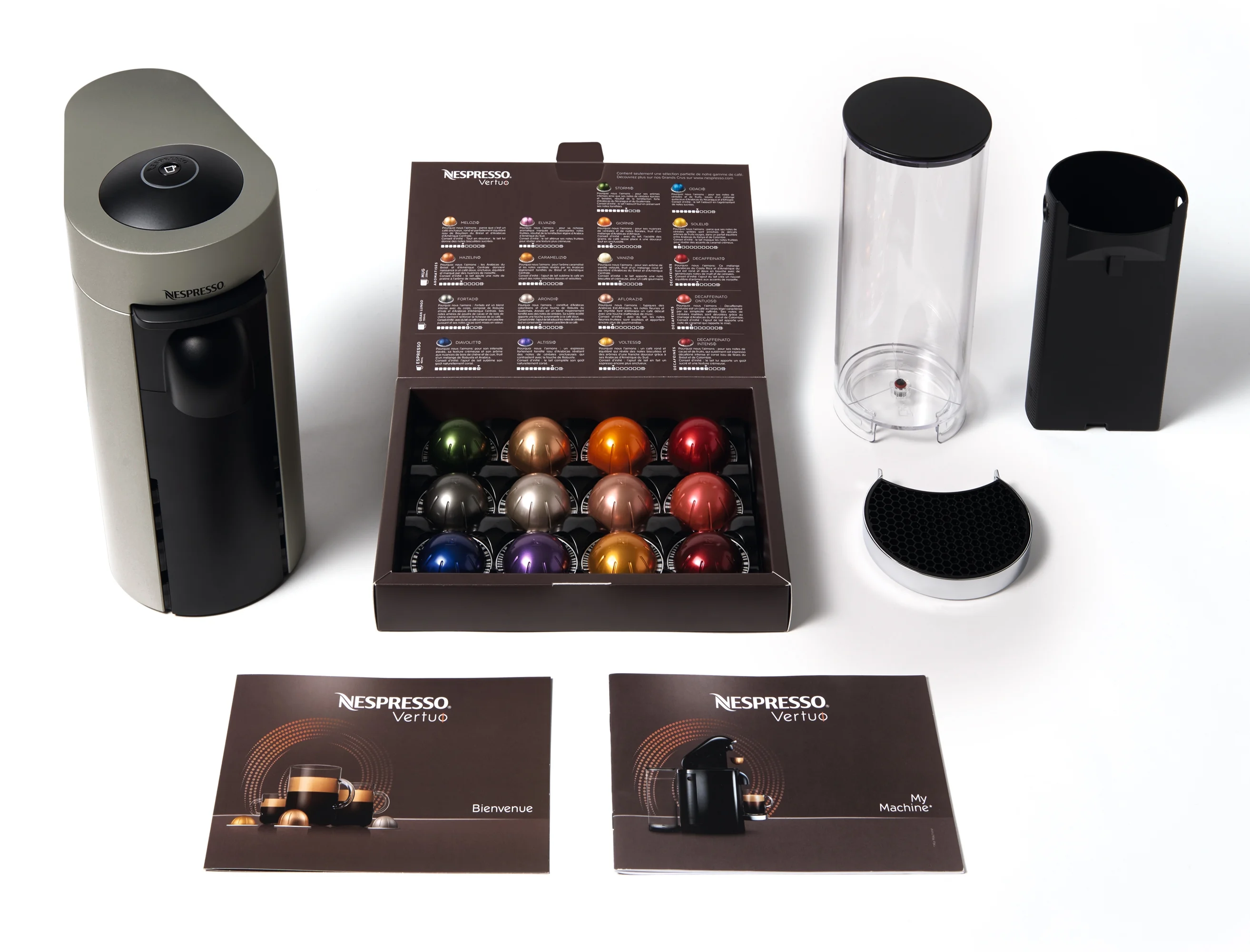 Nespresso Vertuo Plus Coffee and Espresso Machine by De’Longhi with Aerocinno, Gray