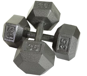 5-50 lb. Pairs, Dumbbell Weight Set with Rack, Hex Cast Iron Head w/ Rail Rack (for Home Gym) by USA Sports