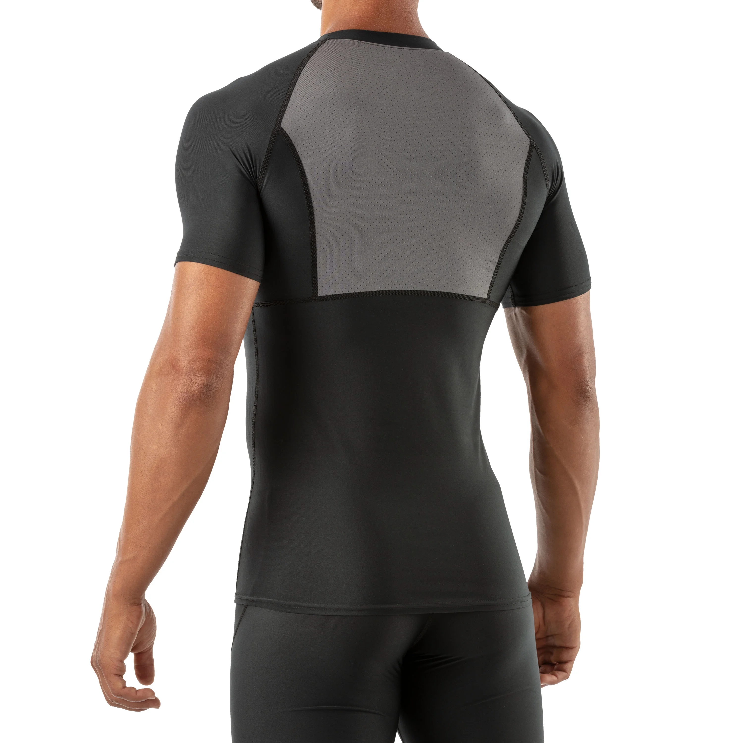 McDavid Sport Compression Shirt With Short Sleeves, Black, Adult Medium