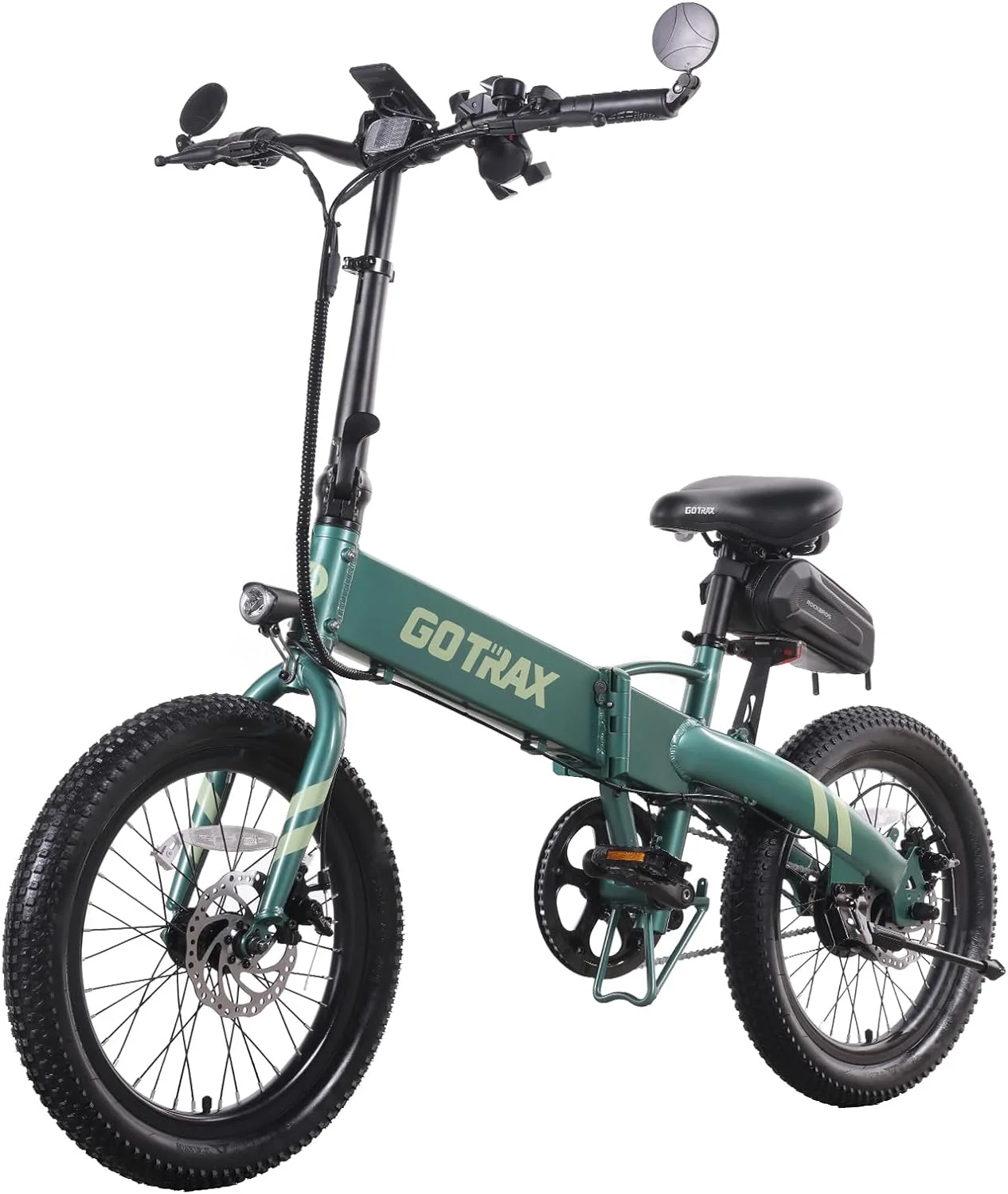 GOTRAX F1V2 Electric Bike for Adults, 350W Motor/20″ Tire/48V/50 Mile/20Mph, 300lbs Load Folding Adult E-Bike, Black