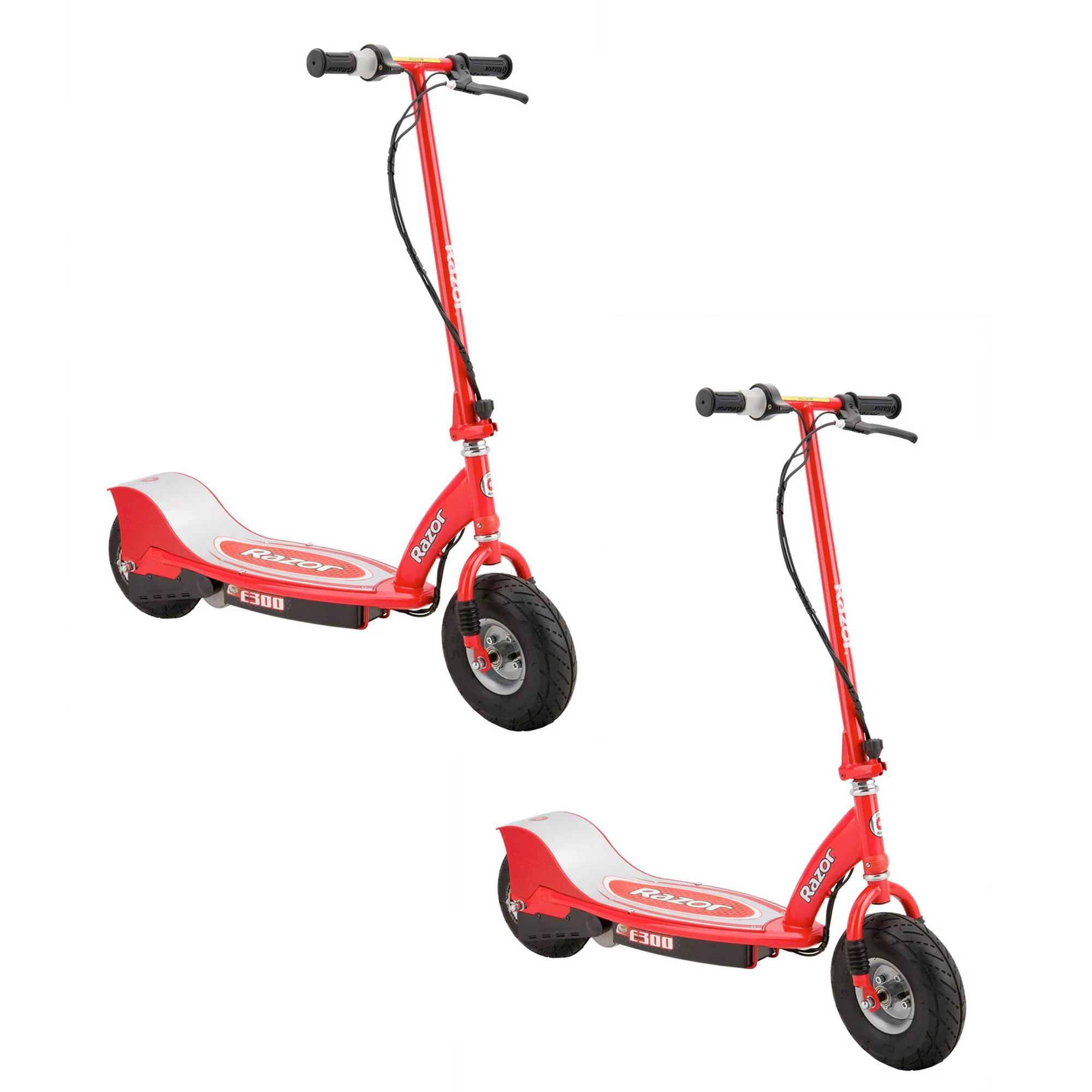 Razor E300 High-Torque Motorized Electric Powered Scooter, Red (2 Pack)