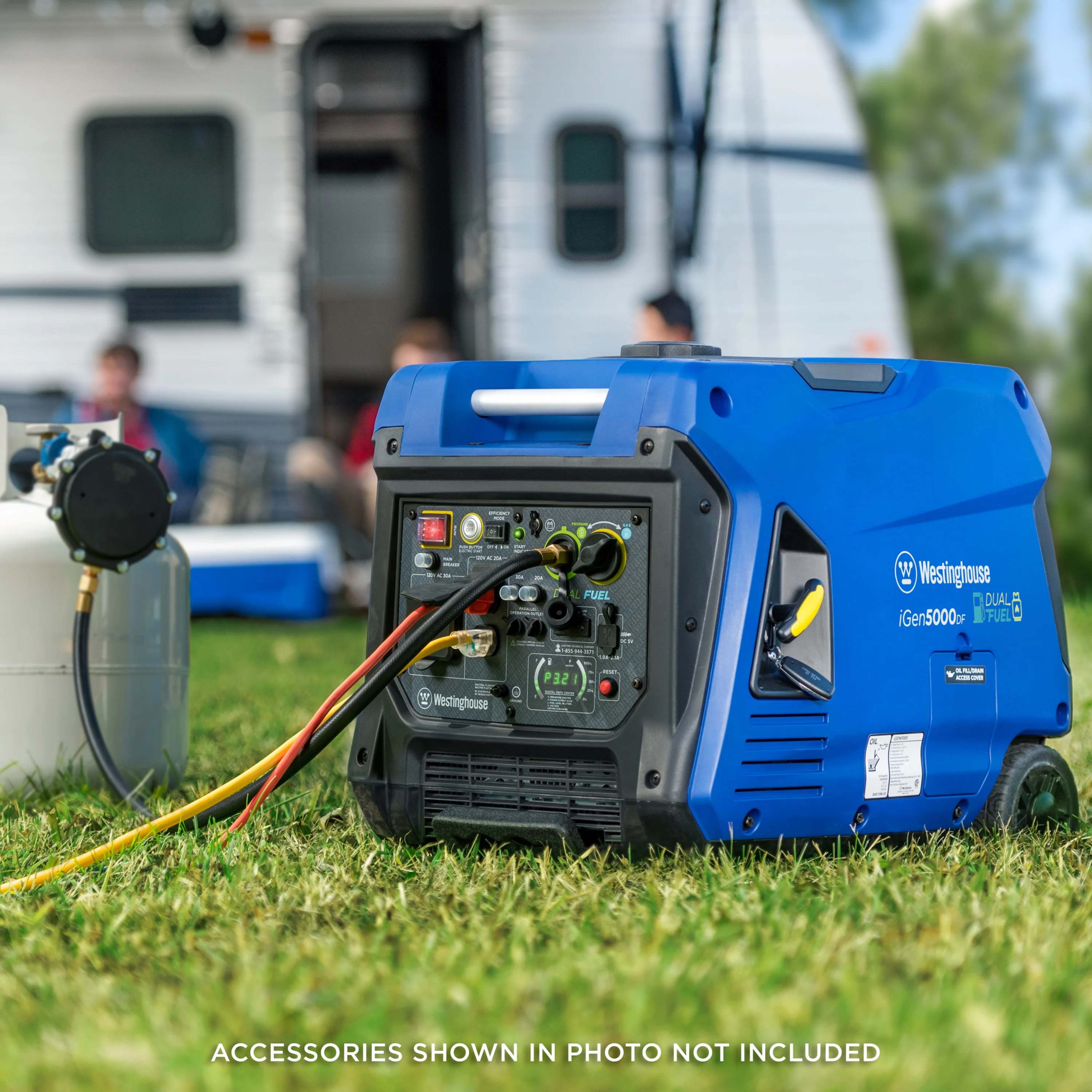 Westinghouse 5000 Peak Watt Electric Start Dual Fuel Portable Inverter Generator with RV Outlet