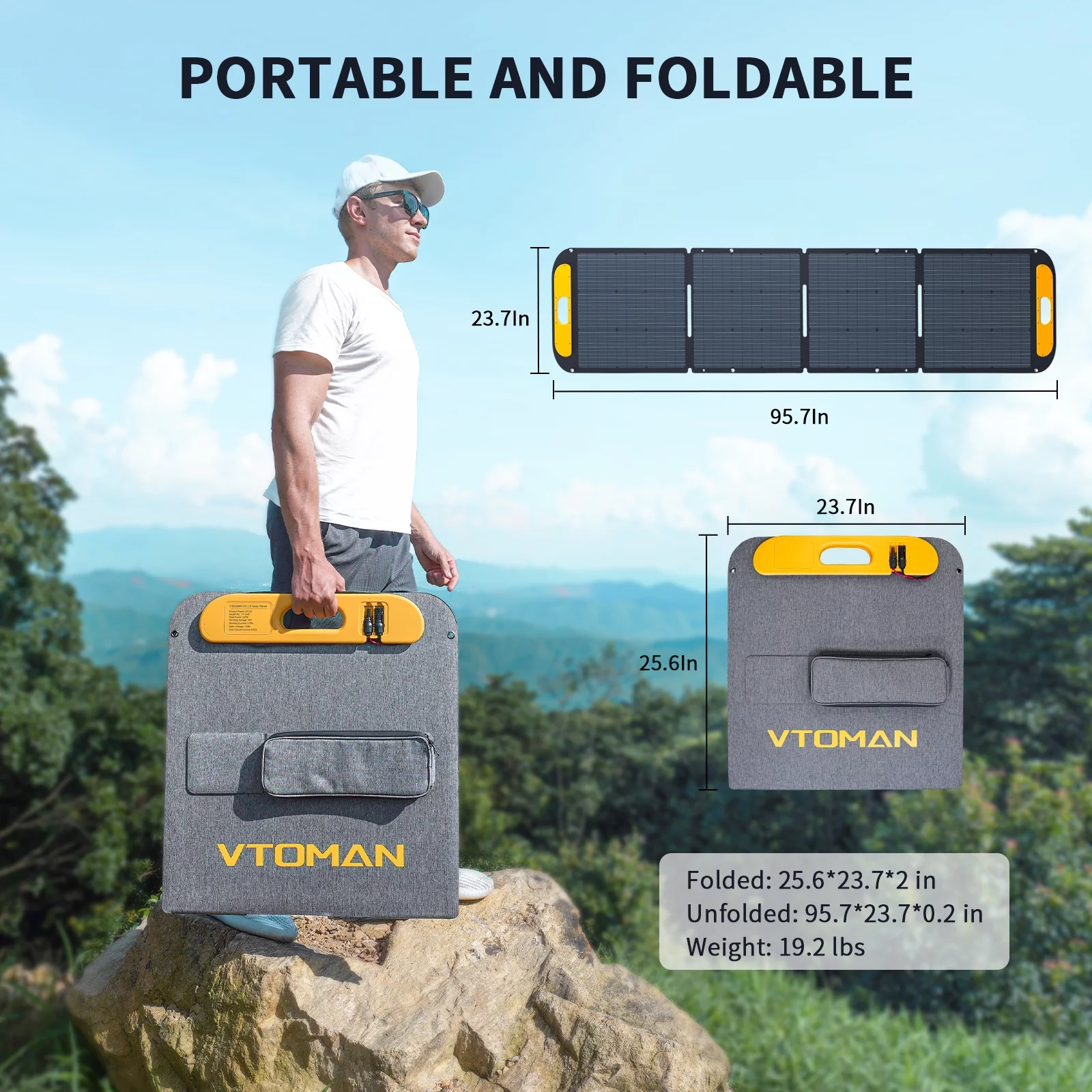 VTOMAN Jump 1000 Portable Power Station 1000W with 220W Solar Panels, 1408Wh LiFePO4 Battery with 110V/1000W AC Outlets,Portable Generator for Camping & Home Backup