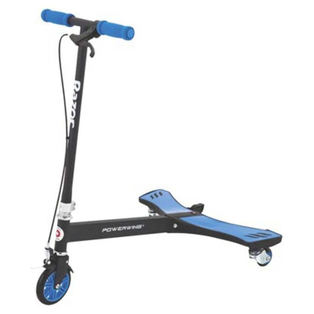 Razor Powerwing Caster Scooter Blue – Ages 6+ and Riders up to 143 lbs, Blue