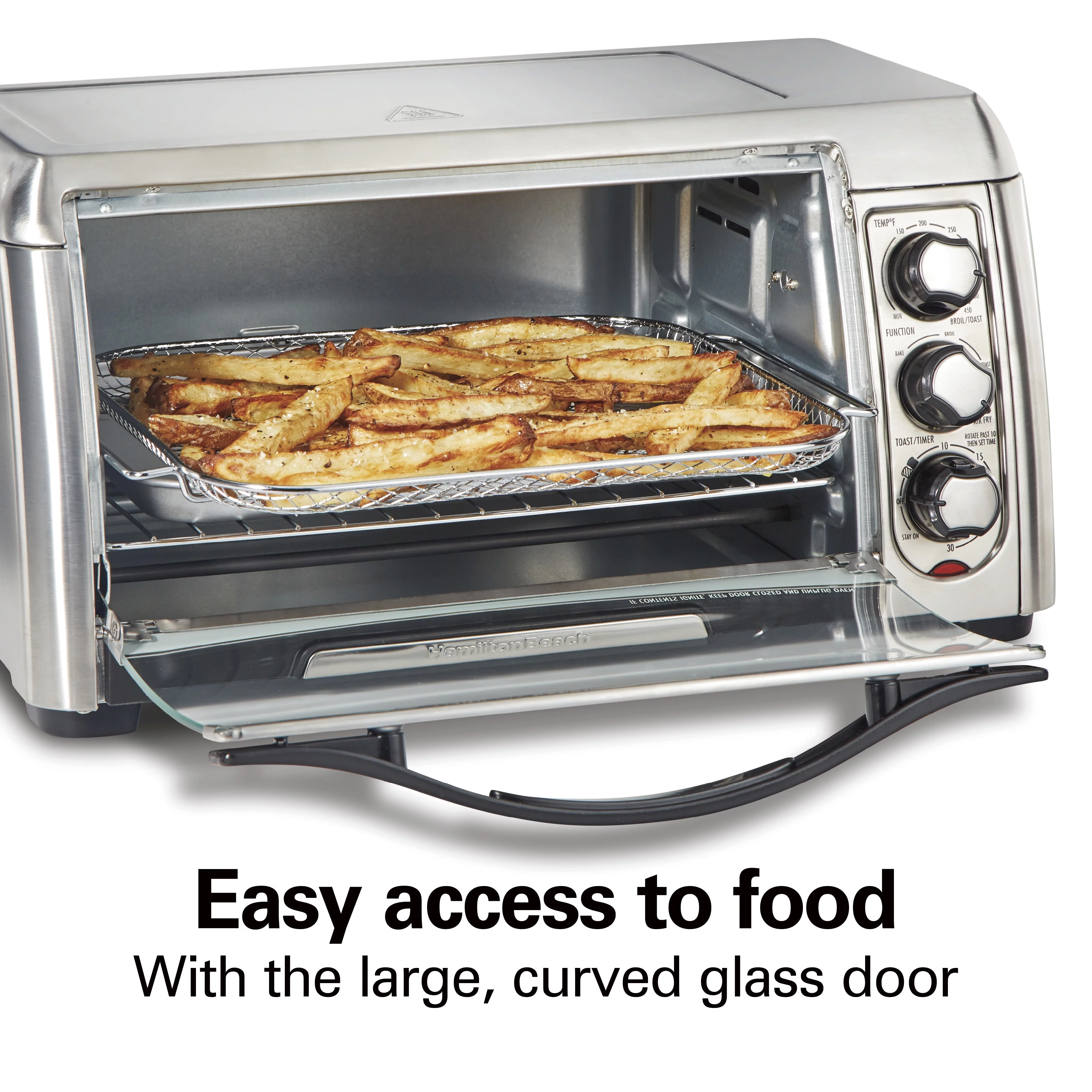 Hamilton Beach Sure-Crisp Air Fryer Toaster Oven, 6 Slice Capacity, Stainless Steel 31323